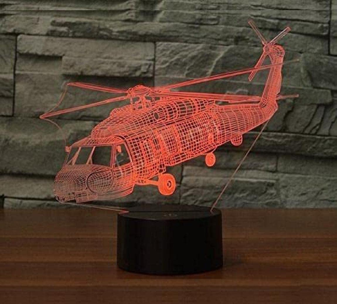 Amazon.co.jp: 3d平面ヘリコプター夜間ライトタッチテーブルデスク
