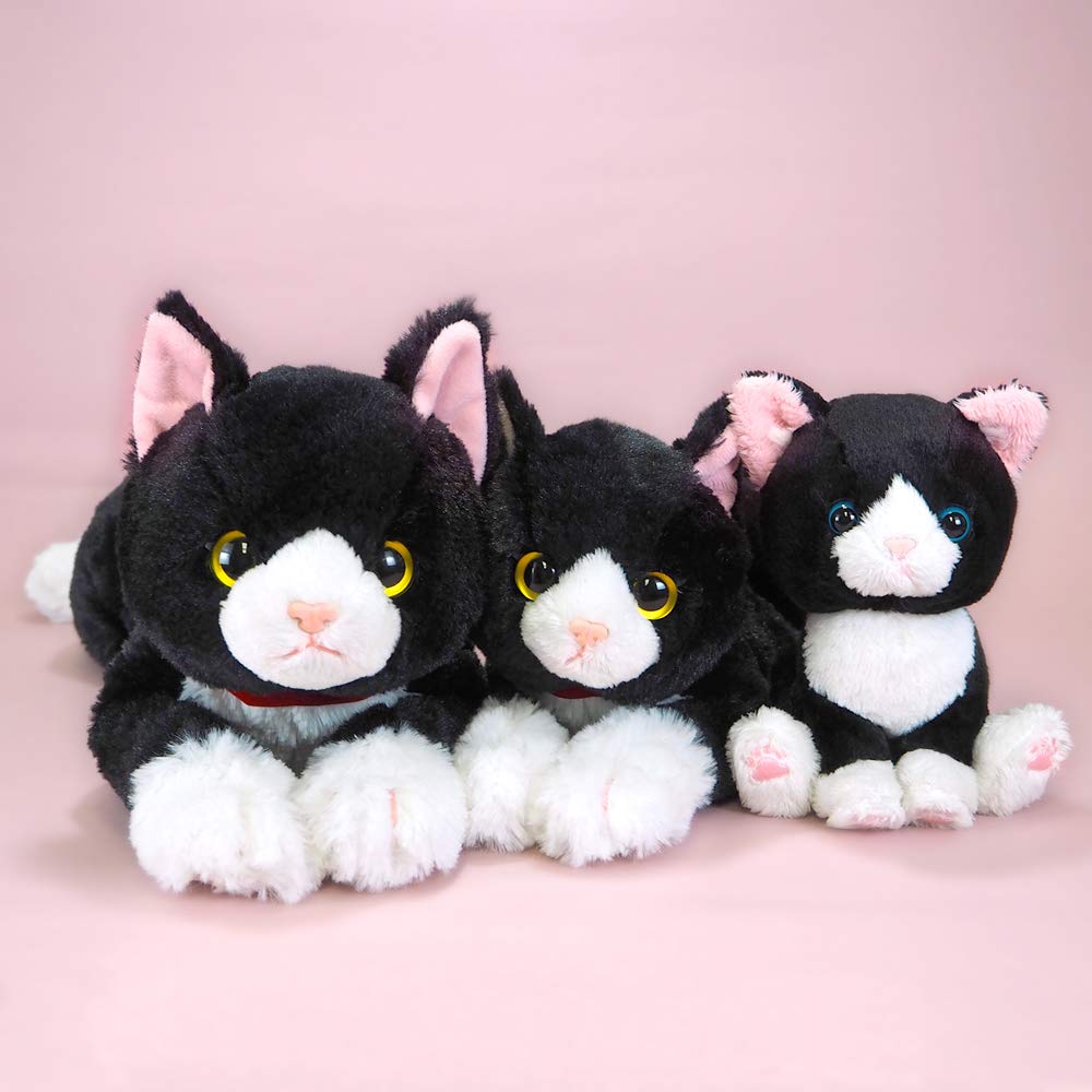 Amazon.co.jp: サンレモン ひざねこ ハチワレ M 16×47×18cm ぬいぐるみ