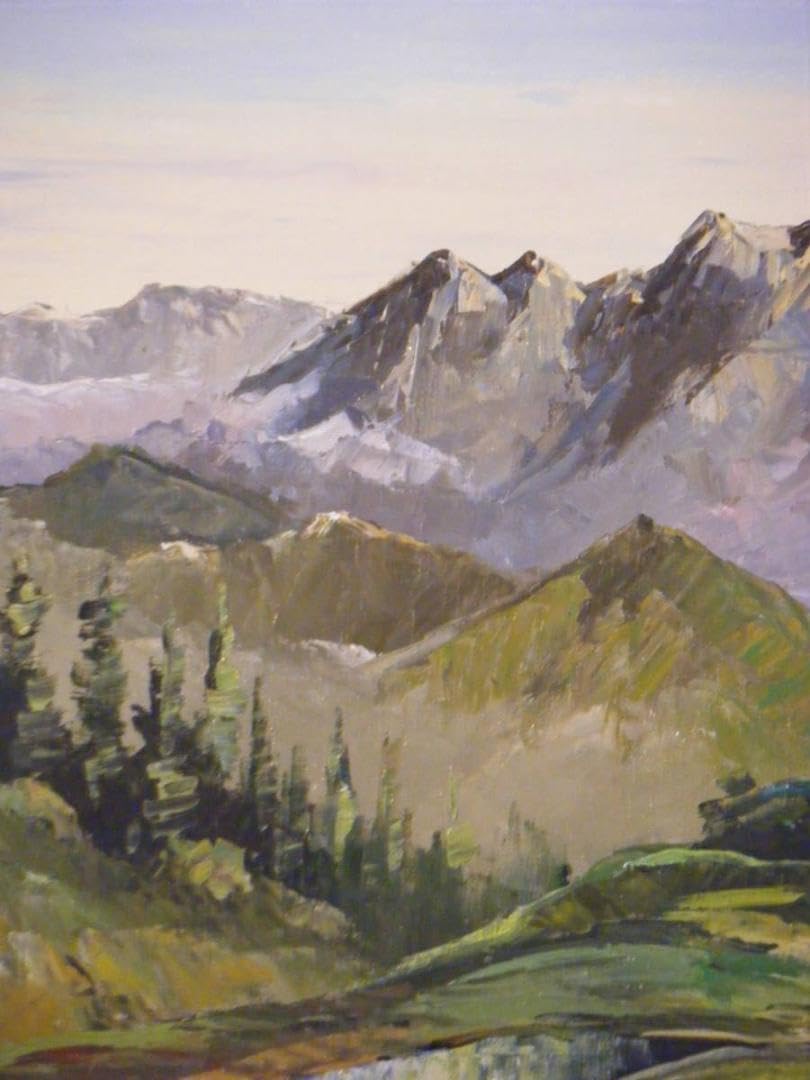 Amazon.co.jp: 真作 絵画 松井貞人 油彩6号 清水平 人気作家 逸品 M74