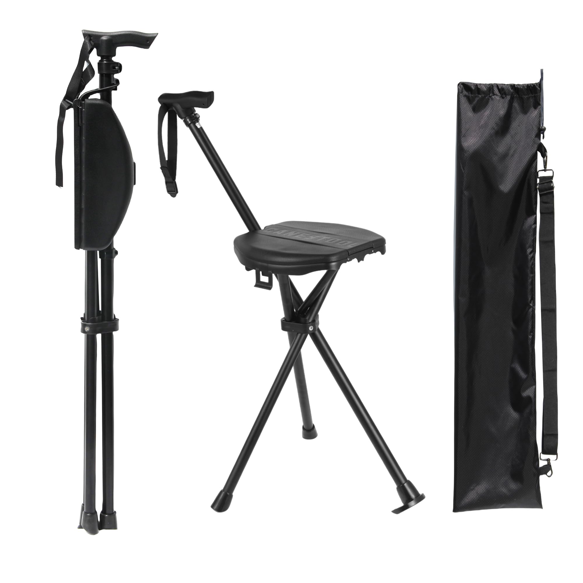 Amazon.co.jp: TAIWANBEDステッキチェア 折りたたみ杖 椅子になる杖