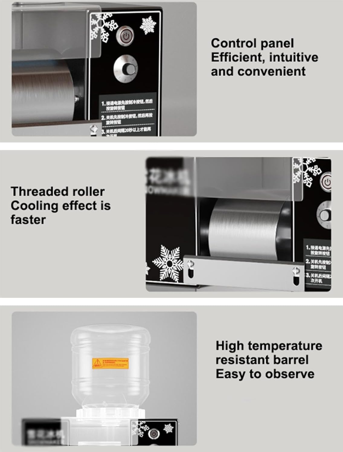 Amazon.co.jp: 商業スノーフレーク製氷機、132ポンド/日かき氷