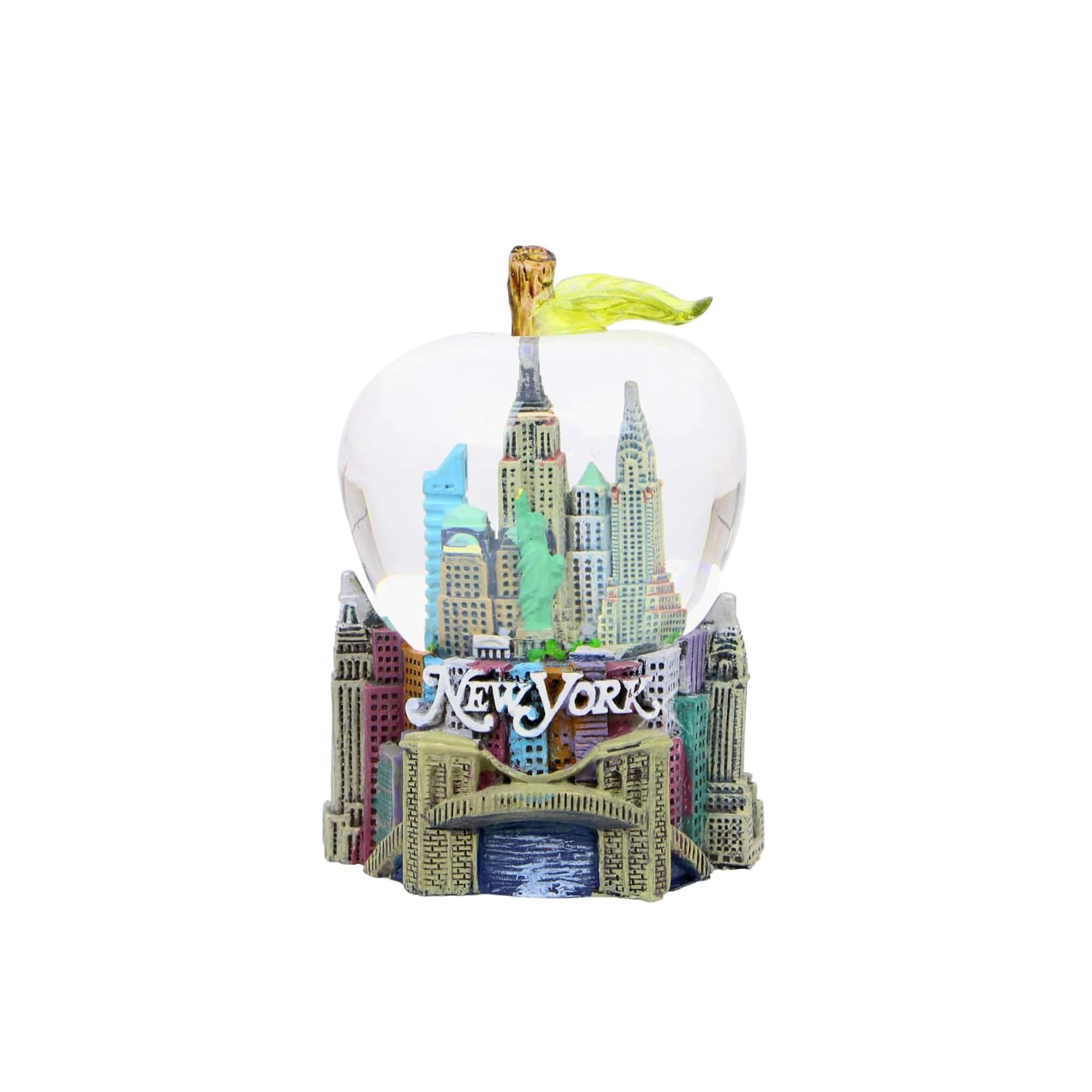 Amazon.co.jp: Mini New York City スノードーム リンゴの葉 2.5インチ