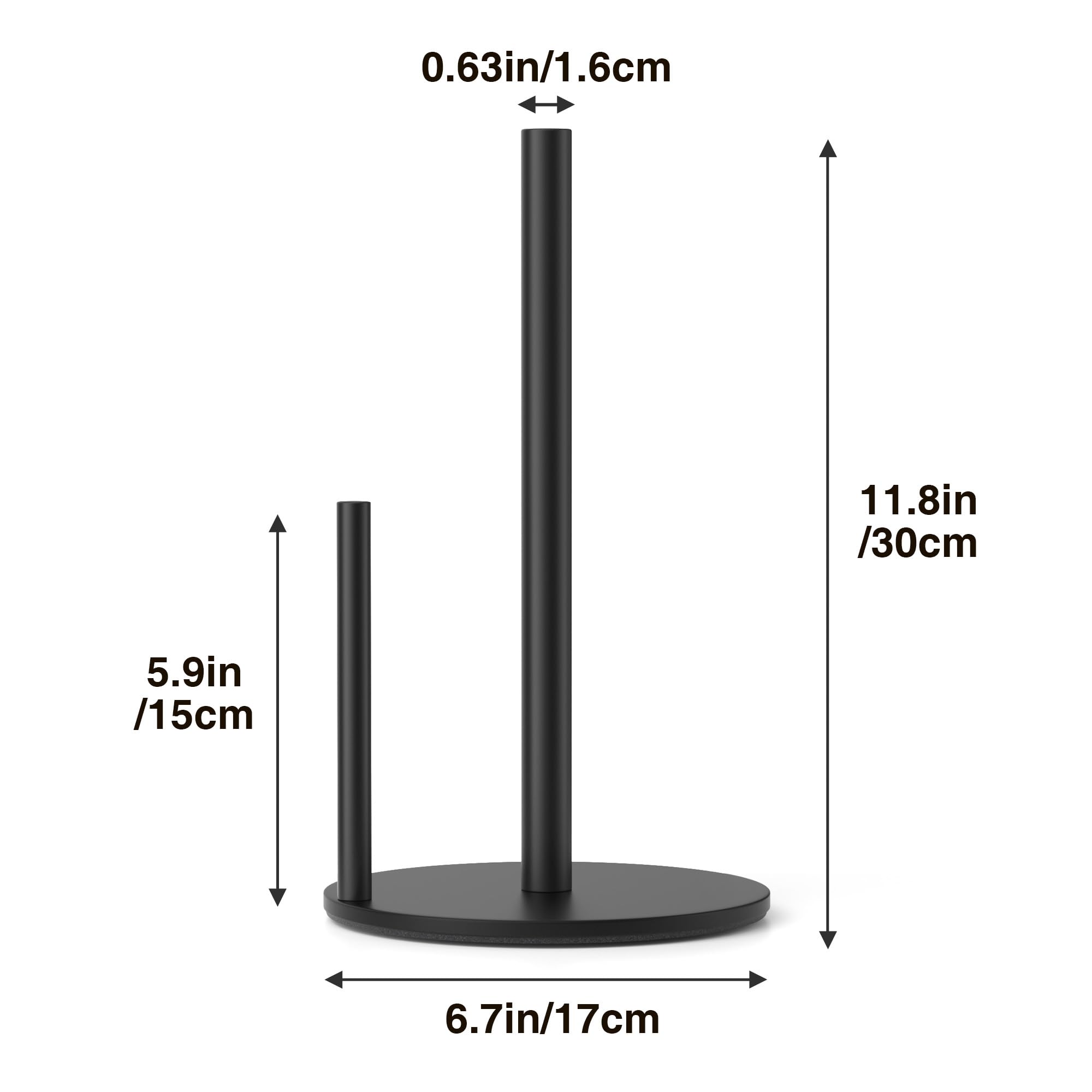 Amazon.com - Paper Towel Holder Black, Premium Stainless Steel