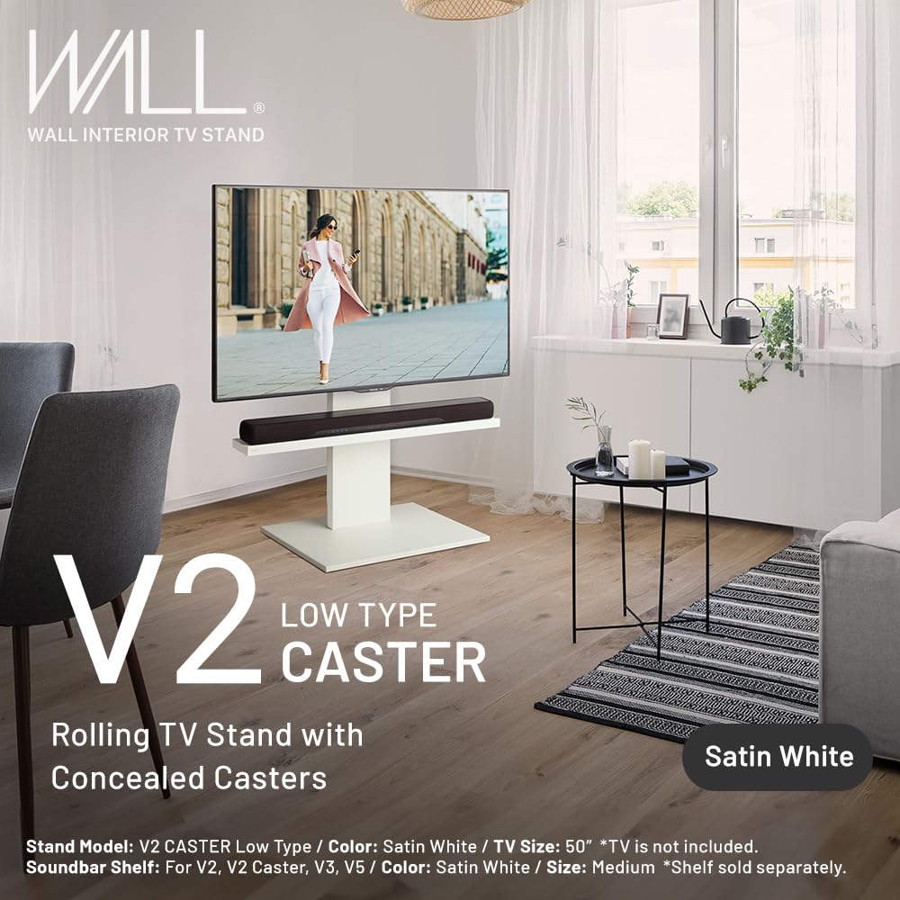 Amazon.com: WALL V2 Caster Low Type | Minimalist Rolling TV Stand