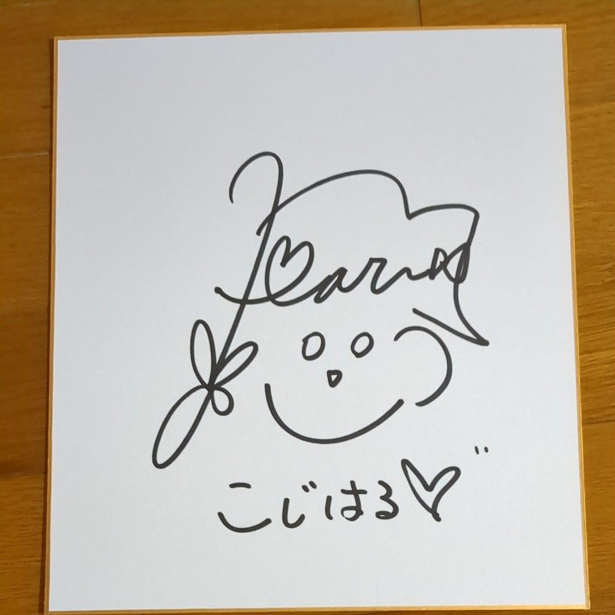 Amazon.co.jp: 元AKB48 小嶋陽菜さんのサイン色紙 : おもちゃ