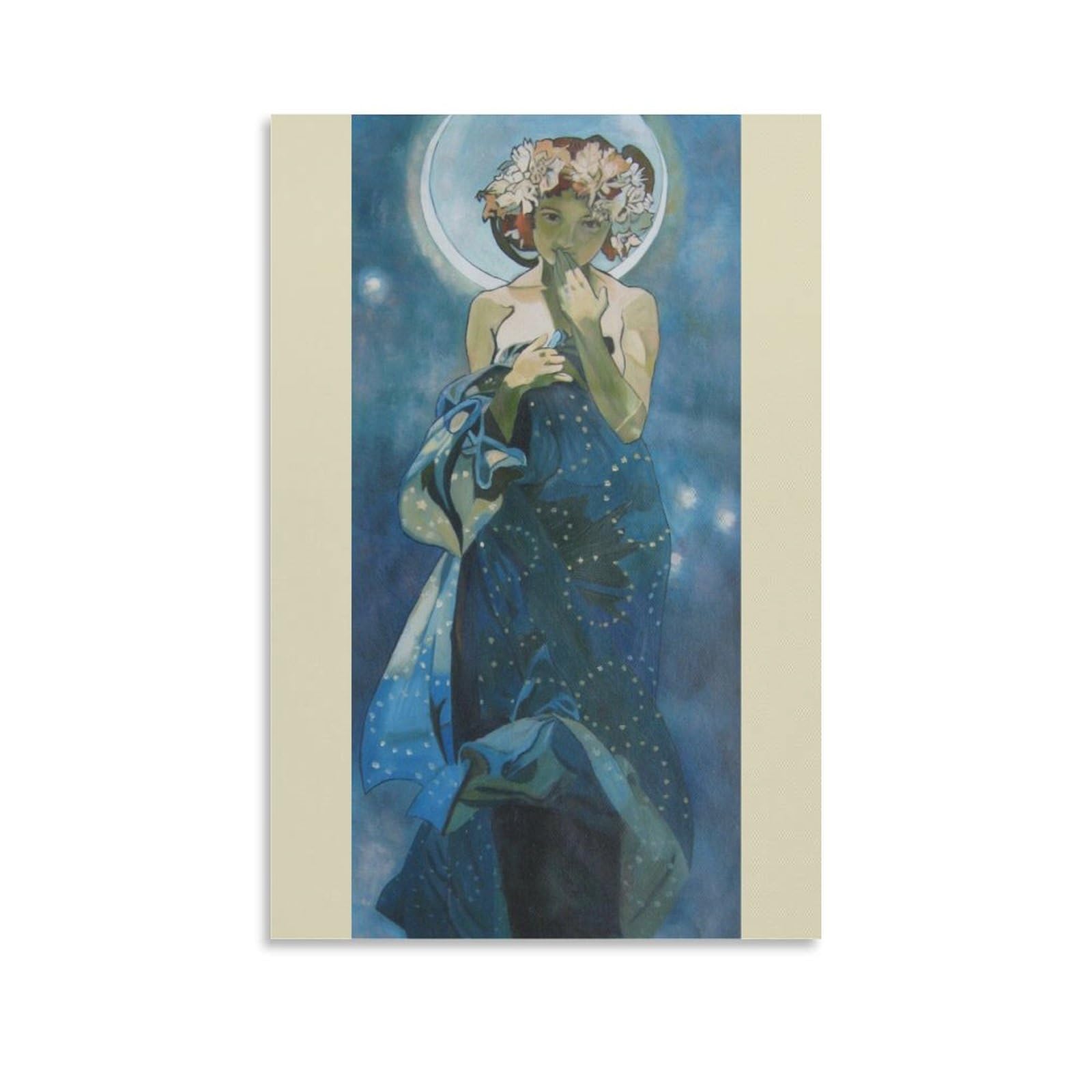 Amazon.co.jp: Alphonse Muchaアルフォンス・ミュシャ「月と星