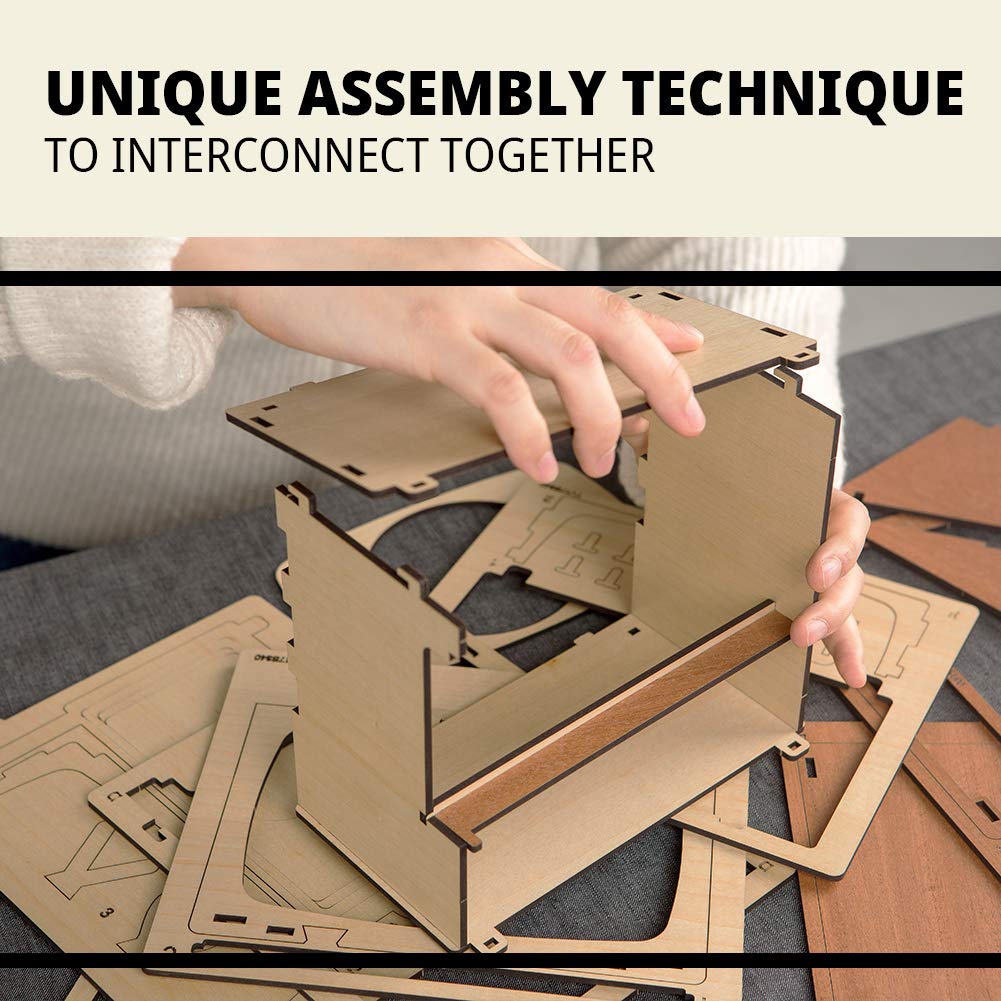 Amazon | WOODSUM 完全機能木製3DパズルスマートフォンテレビDIYキット