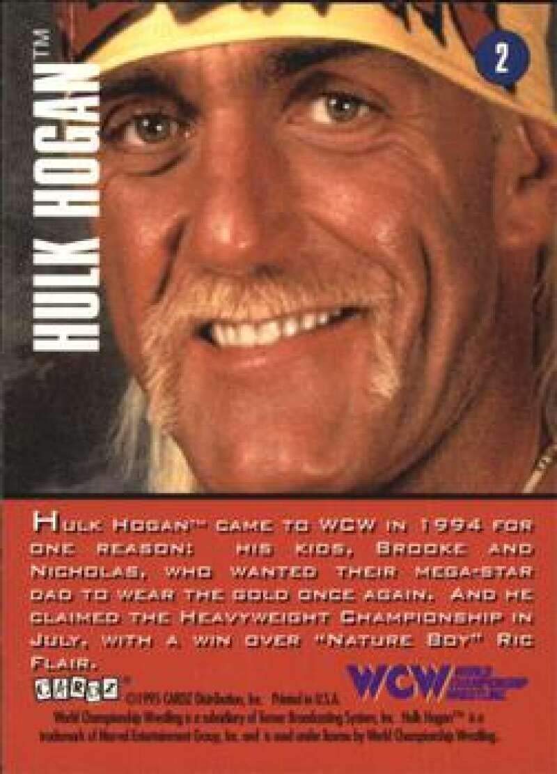 Amazon.com: 1995 Cardz WCW Main Event Wrestling #2 Hulk Hogan