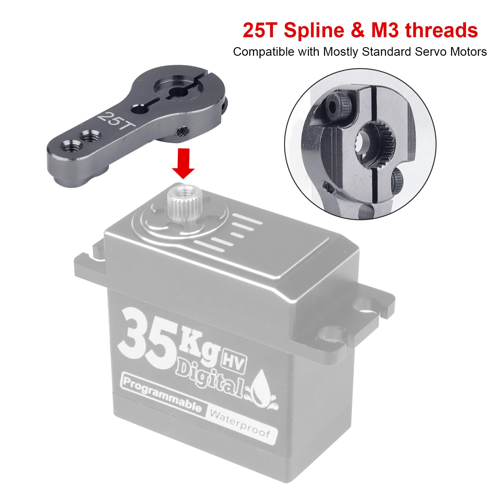 Amazon | Hobbypark M3 25T サーボホーン アルミメタル Futaba Savox