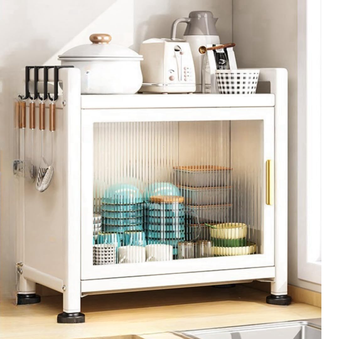 Amazon｜食器棚 キッチン収納棚 卓上食器棚 キッチンキャビネット 卓上