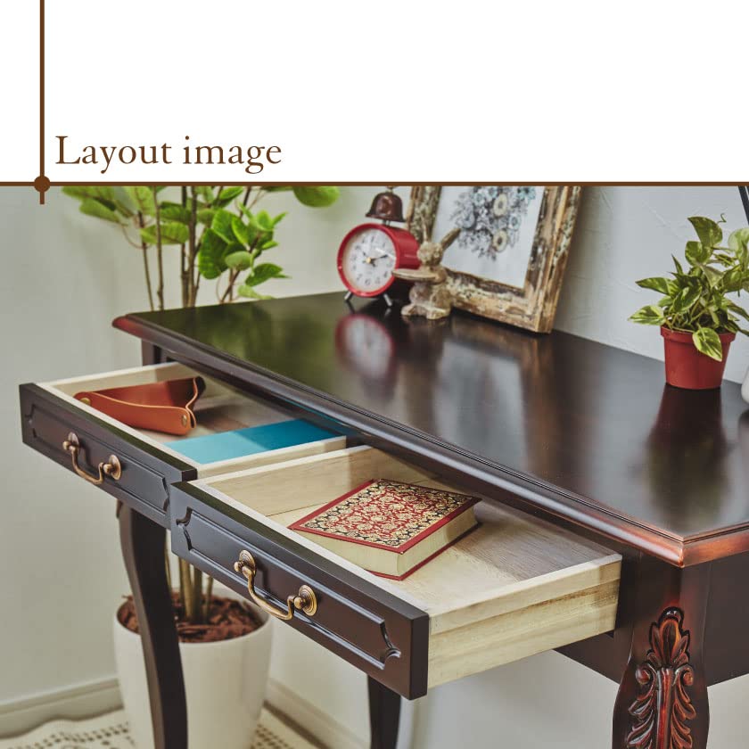 Amazon｜コンソールテーブル 幅90cm マホガニー ホワイト ブラウン