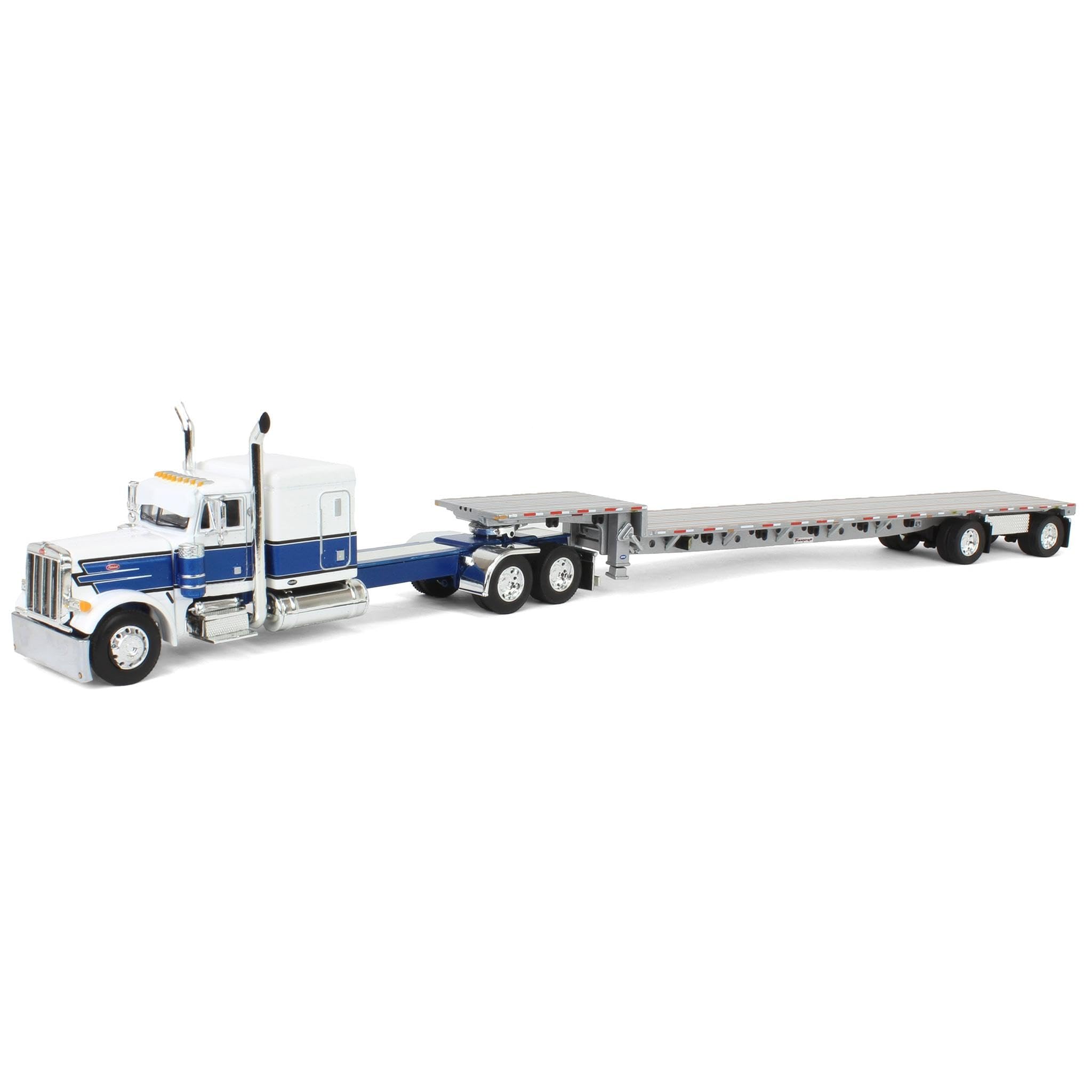 Amazon.com: DCP 1/64 Peterbilt 379 with Stepdeck Trailer, Blue