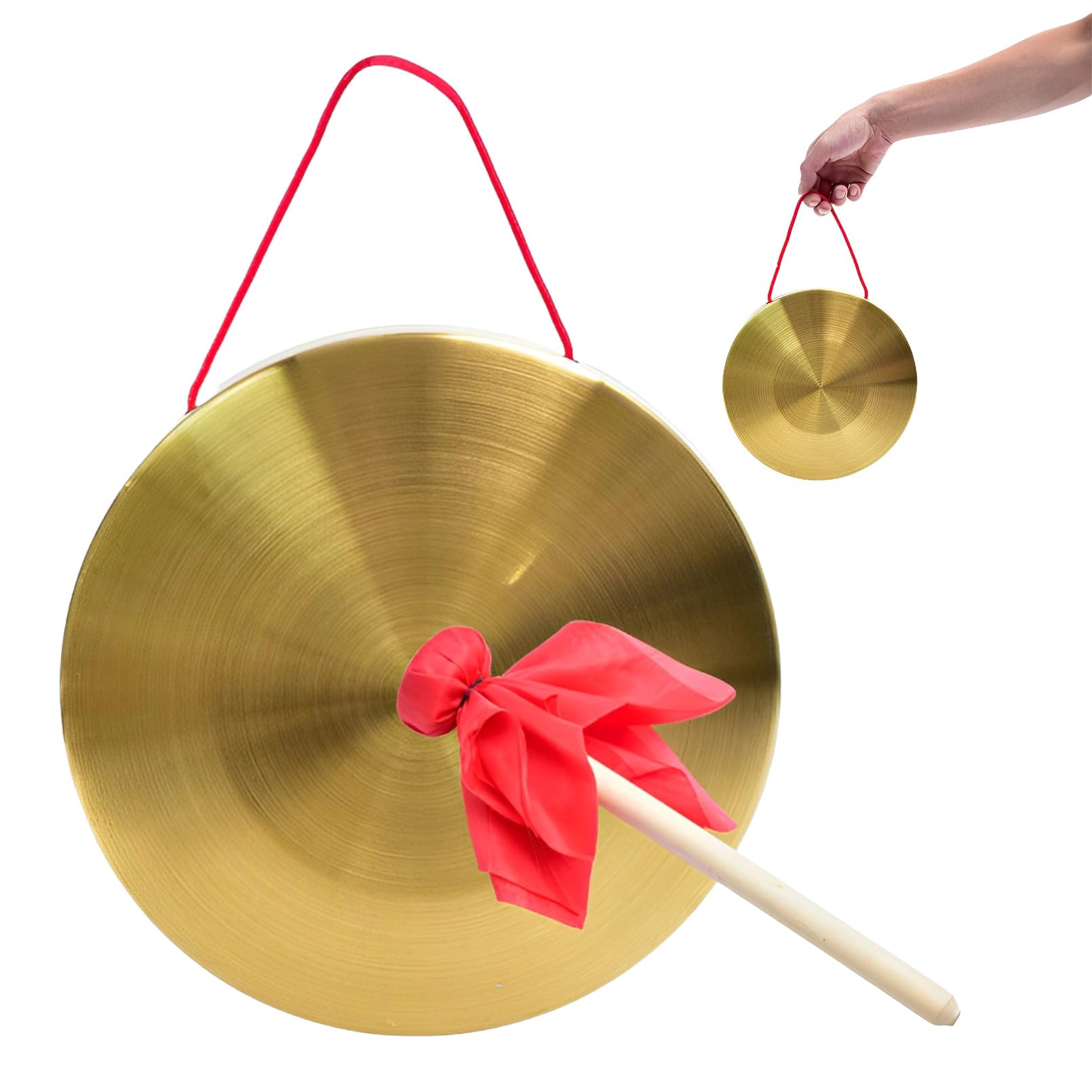 Amazon | heizi 銅鑼 ドラ バチ付き ゴング 中国 効果音 太鼓 お祭り