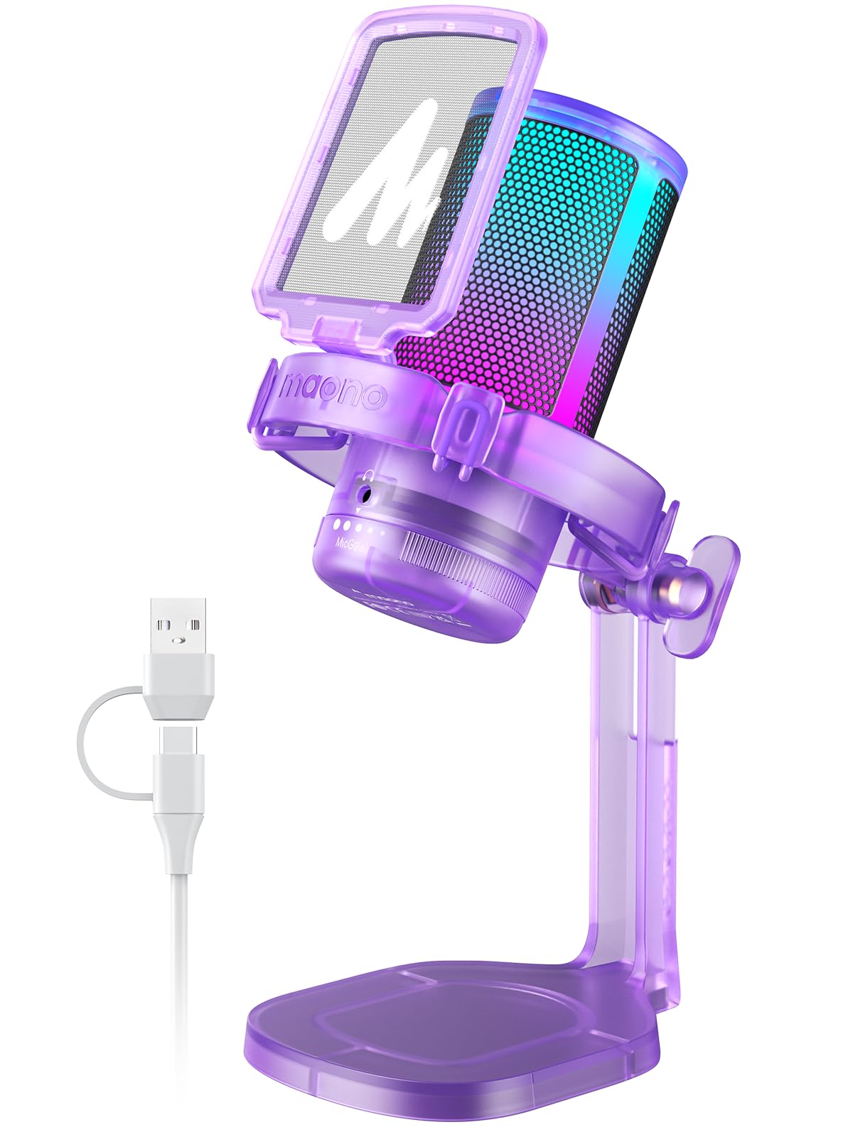 Amazon.co.jp: MAONO USB コンデンサーマイク ゲーミングマイク ノイズ