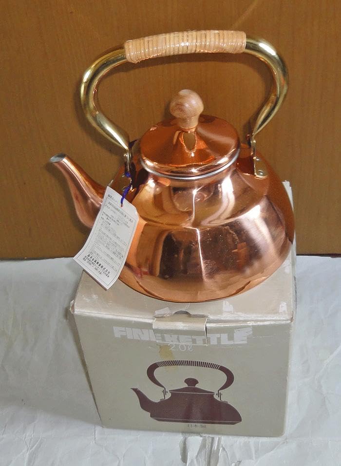 Amazon | ?? 中 森井金属 純銅製ケトル 2L 籐巻き持ち手 | ノー