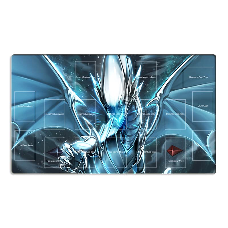Amazon.com: New Mlikemat Playmat Blue-Eyes White Dragon OCG TCG