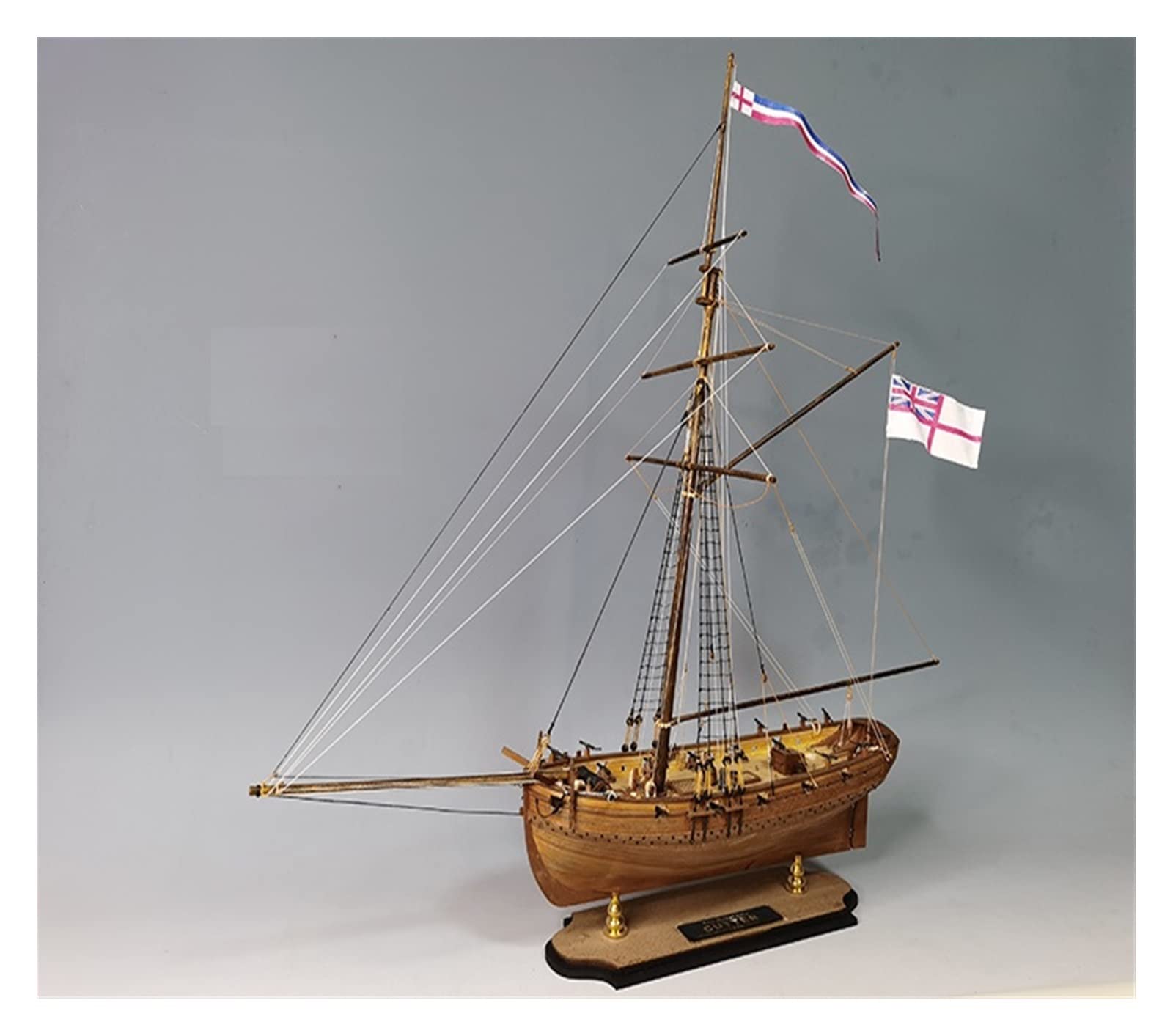 木製帆船模型 船台付き (帆船part2-T) (全てハンドメイド) Amazon.co