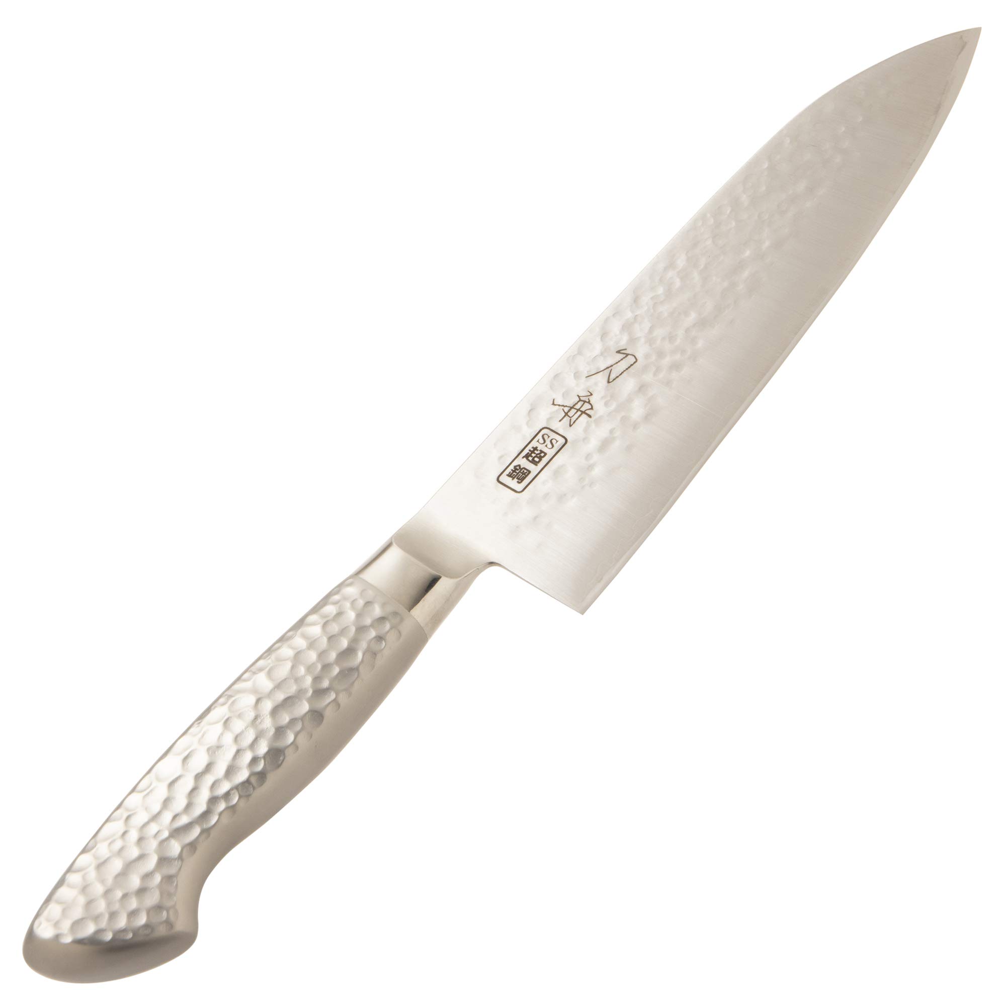 Amazon｜刀舟技研 三徳 包丁 (右利き用) 180mm 「 刀舟 鎚目モナカ