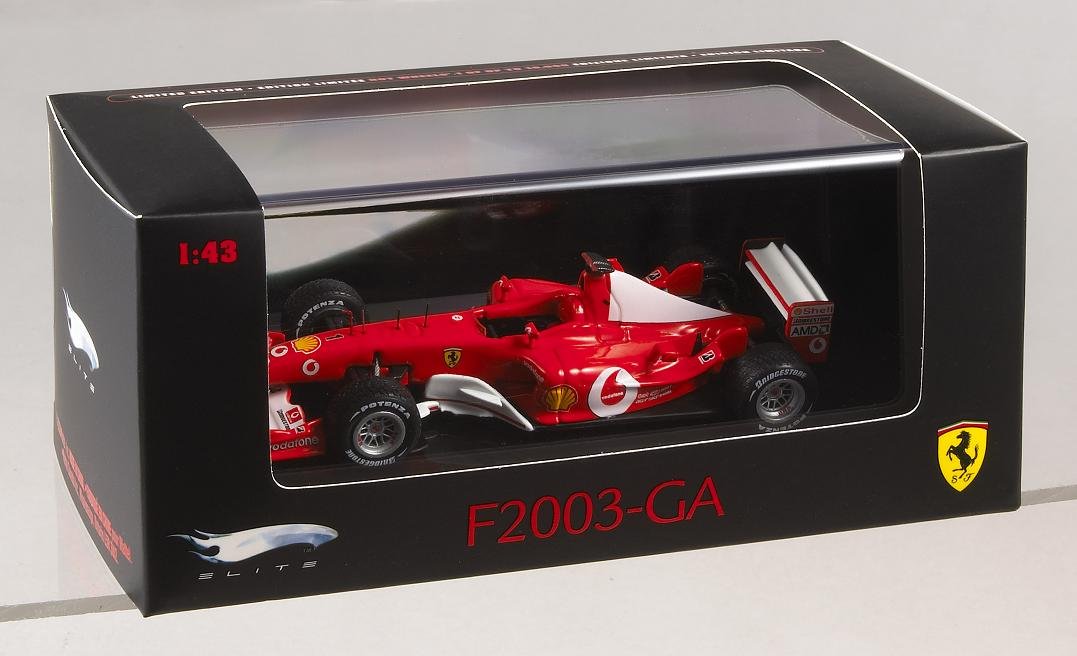限定品】ホットウィール1/18フェラーリF2003 F1 シューマッハ