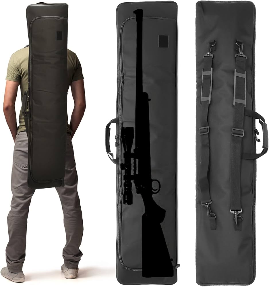 Amazon.co.jp: ライフルケース 2丁 ソフト ガン ケース 収納 リュック