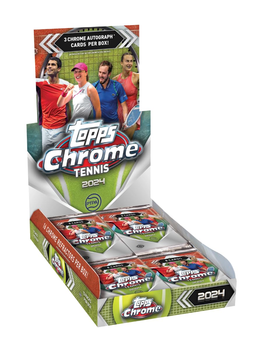 Amazon.com: 2024 Topps Chrome Hobby Tennis Box : Collectibles