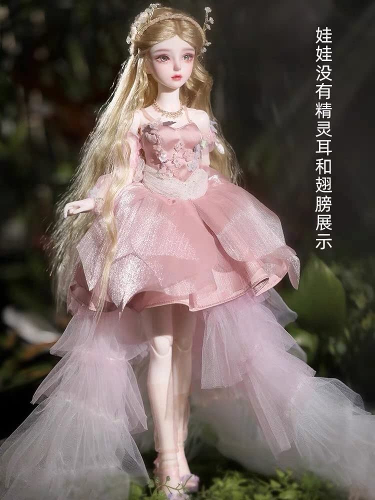 Amazon.co.jp: BJDドール41cm！天使 ハープ 妖精 花冠 エンジェル