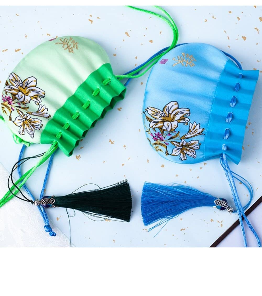 Amazon.co.jp: 巾着袋中国のサシェバッグ 4個 プリントブロケード