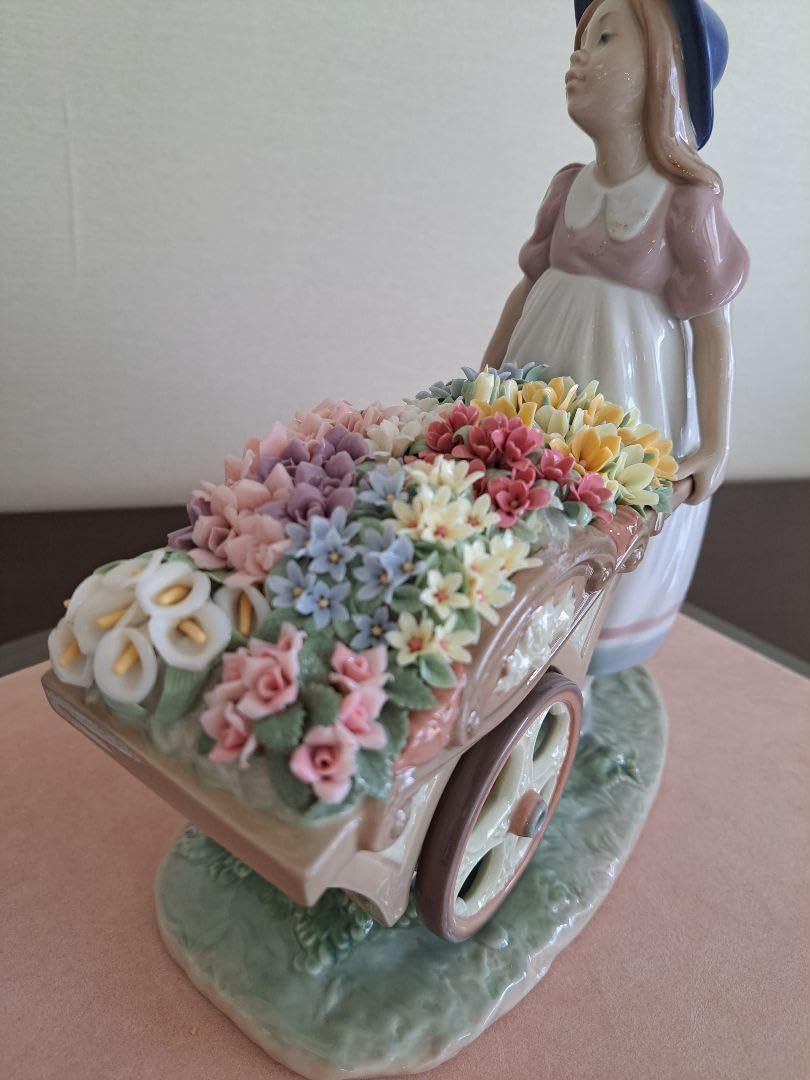 Amazon.co.jp: リヤドロ#6521『可愛いお花屋さん』 専用ガラスケース