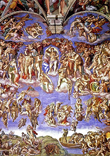 Amazon.co.jp: 西洋絵画 ミケランジェロ『最後の審判』ポスター