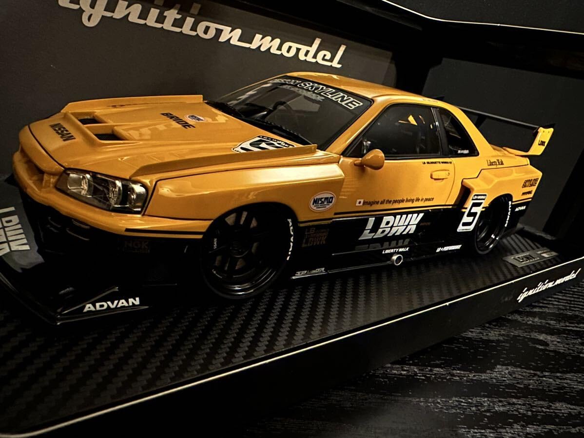 Amazon | 1/18 IG2702 LB-ER34 Super Silhouette SKYLINE Yellow