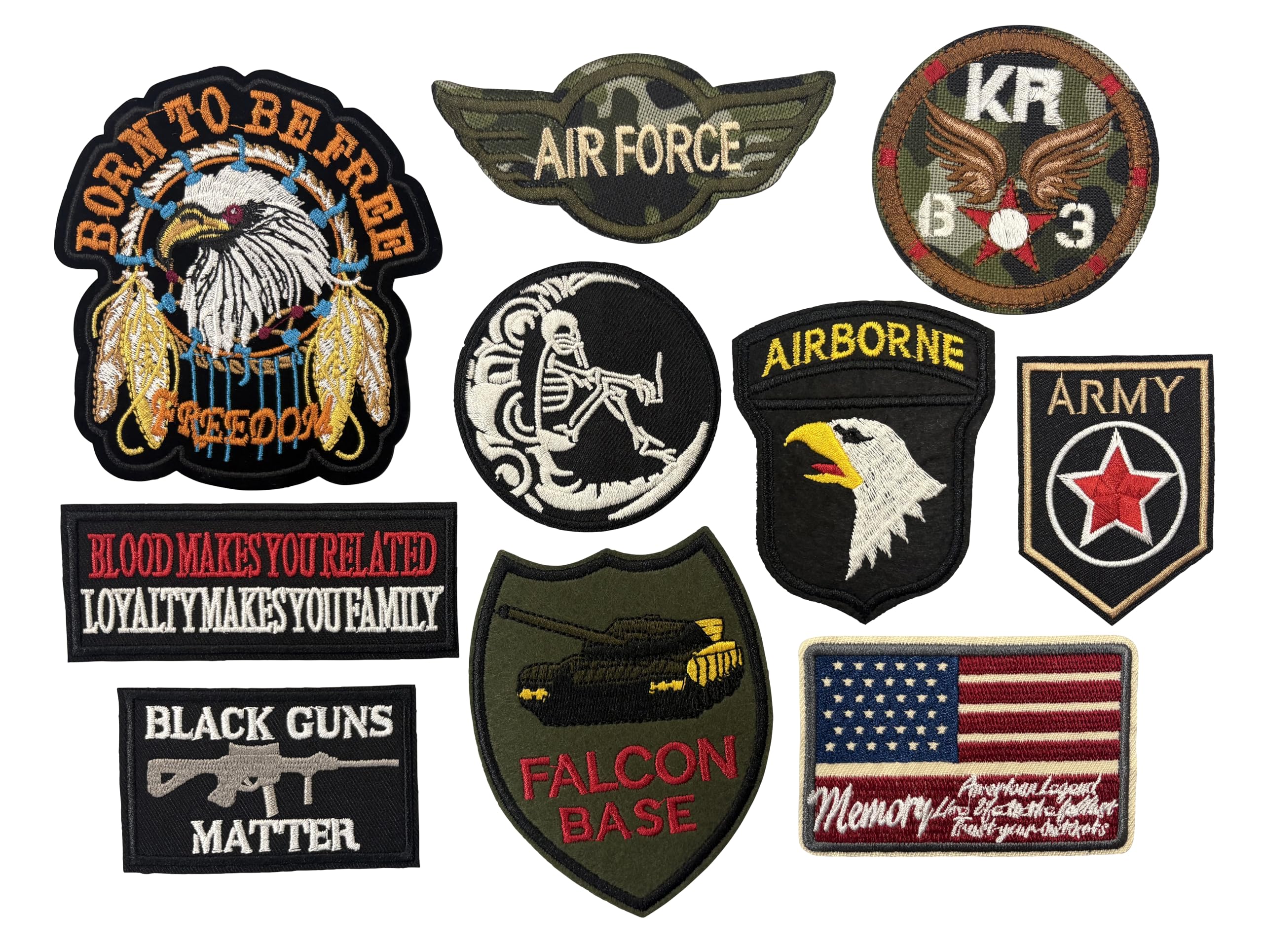 Amazon.co.jp: 厳選 US アーミー ARMY 軍物 NEWアイロンワッペン 10枚