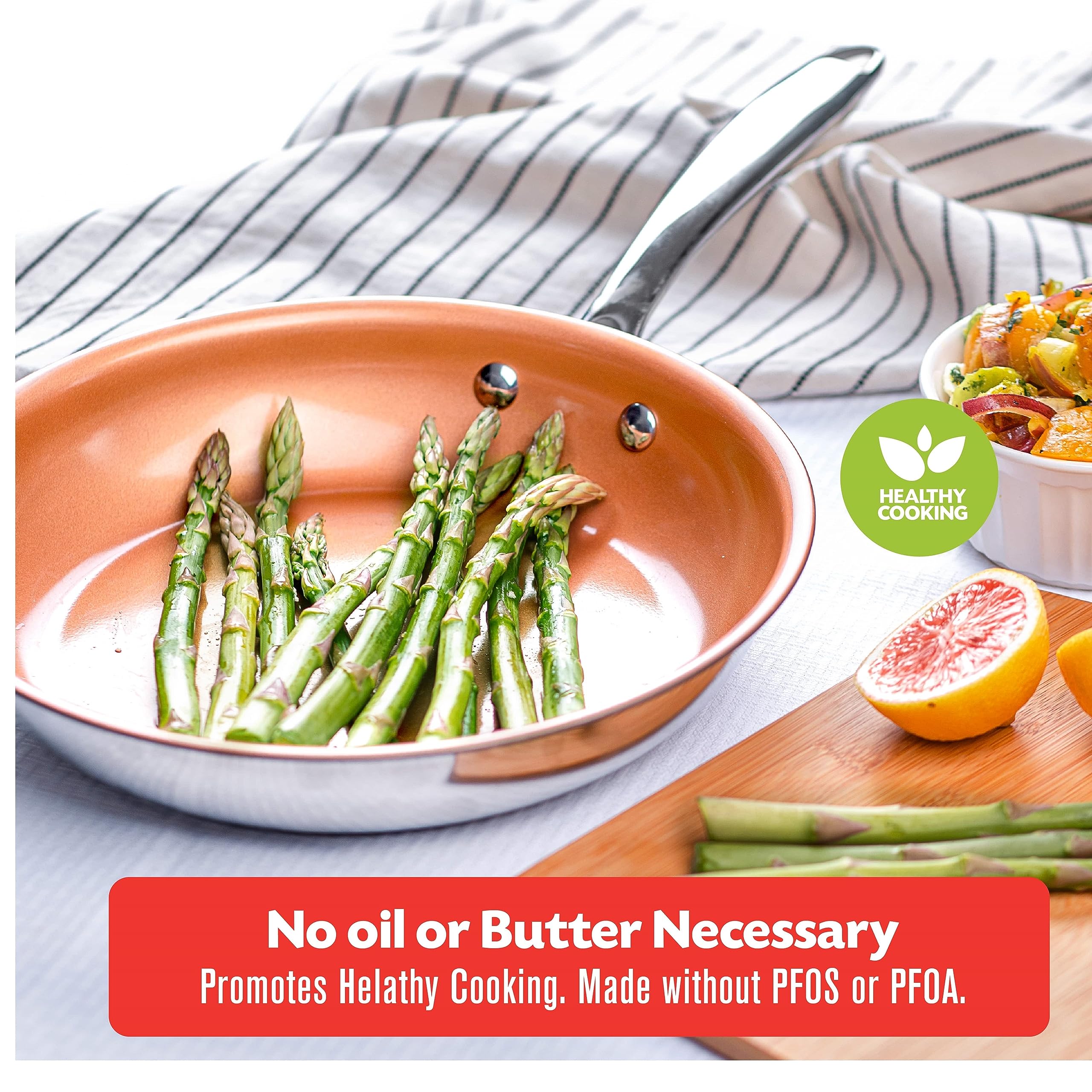 Amazon | GOTHAM STEEL ステンレススチール 2パック 10インチと11