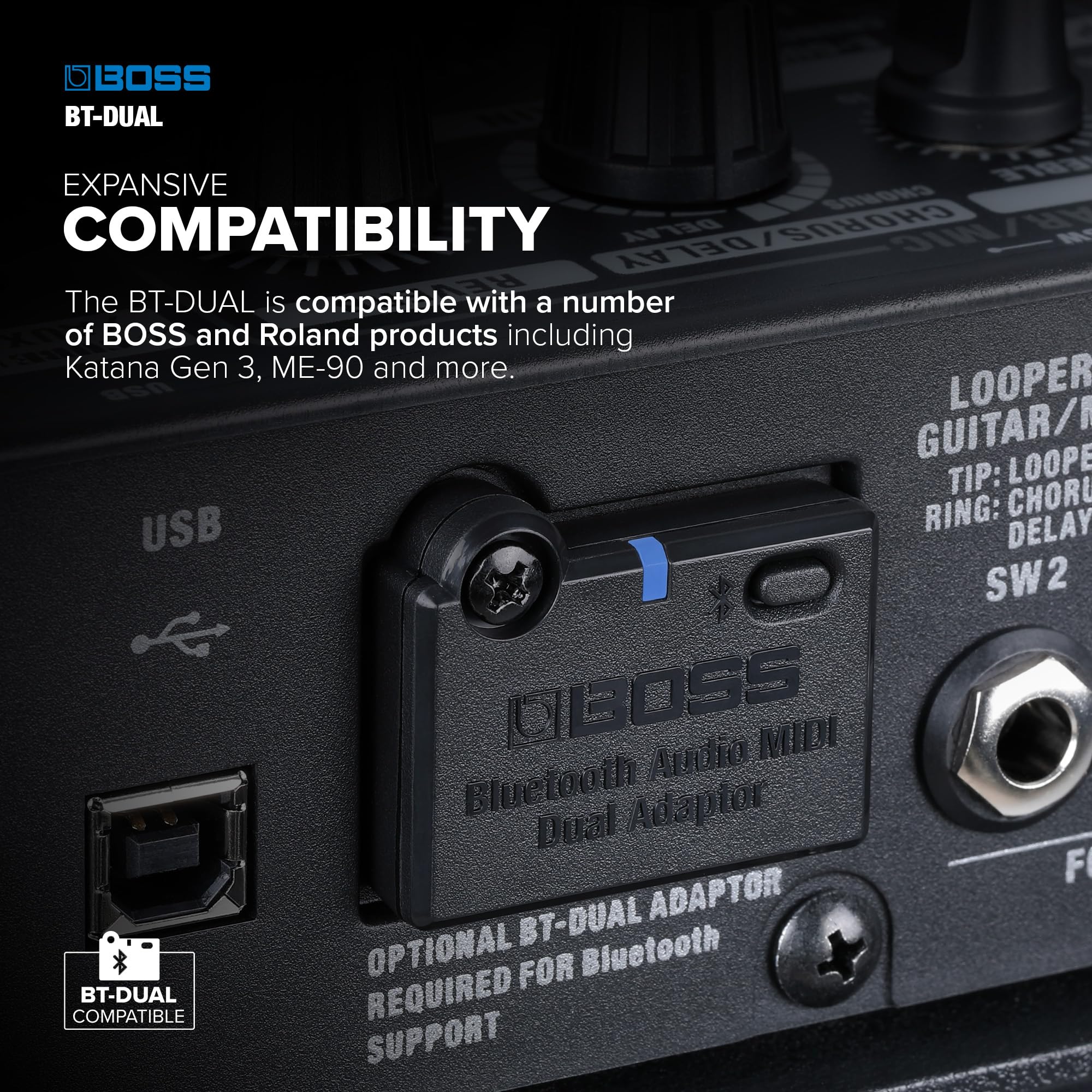 Amazon.com: BOSS BT-DUAL | Bluetooth Audio MIDI Dual Adaptor