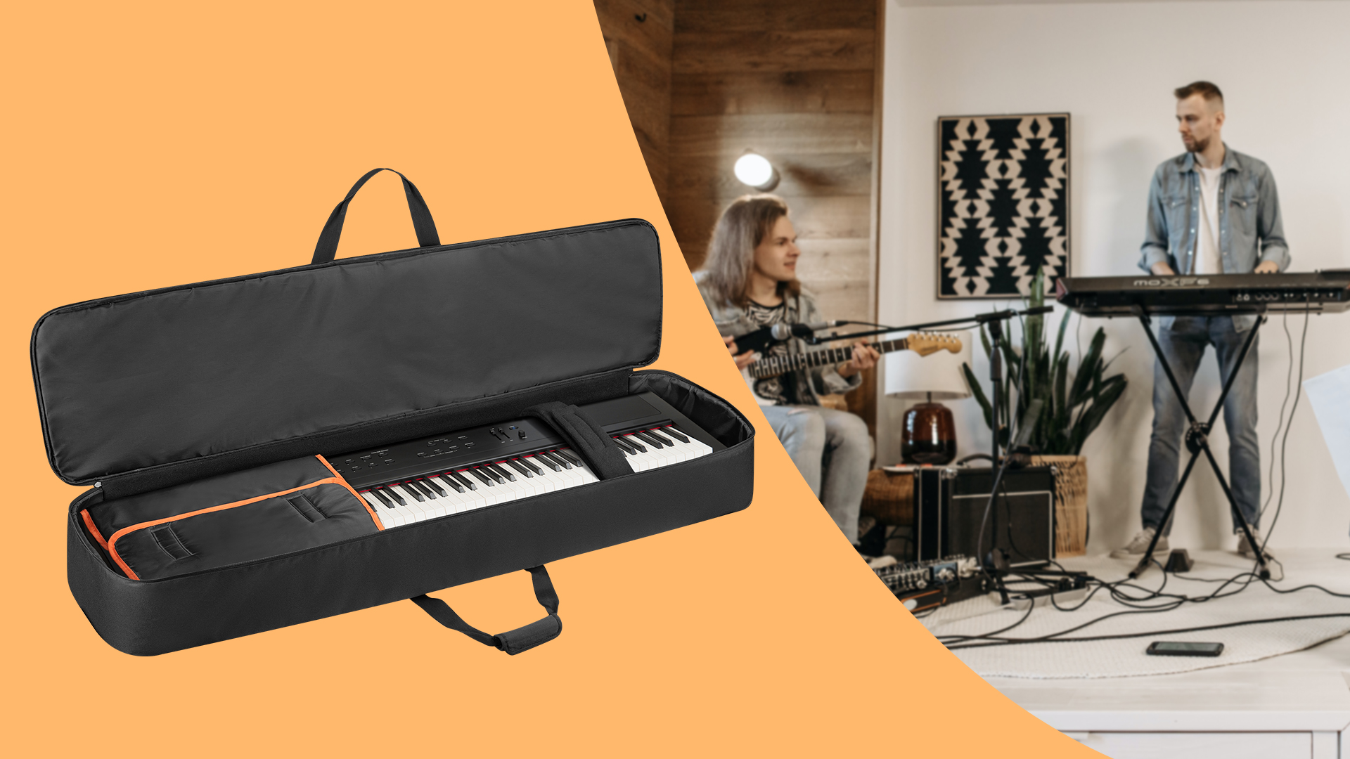 Amazon | LoDrid キーボードケース 88鍵用 ソフトキーボードバッグ