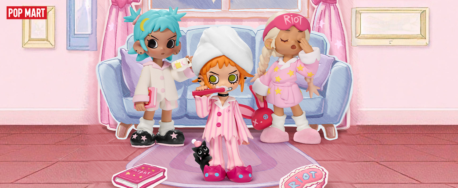 Amazon.com: POP MART Lil Peach Riot Sleepover Series Blind Box