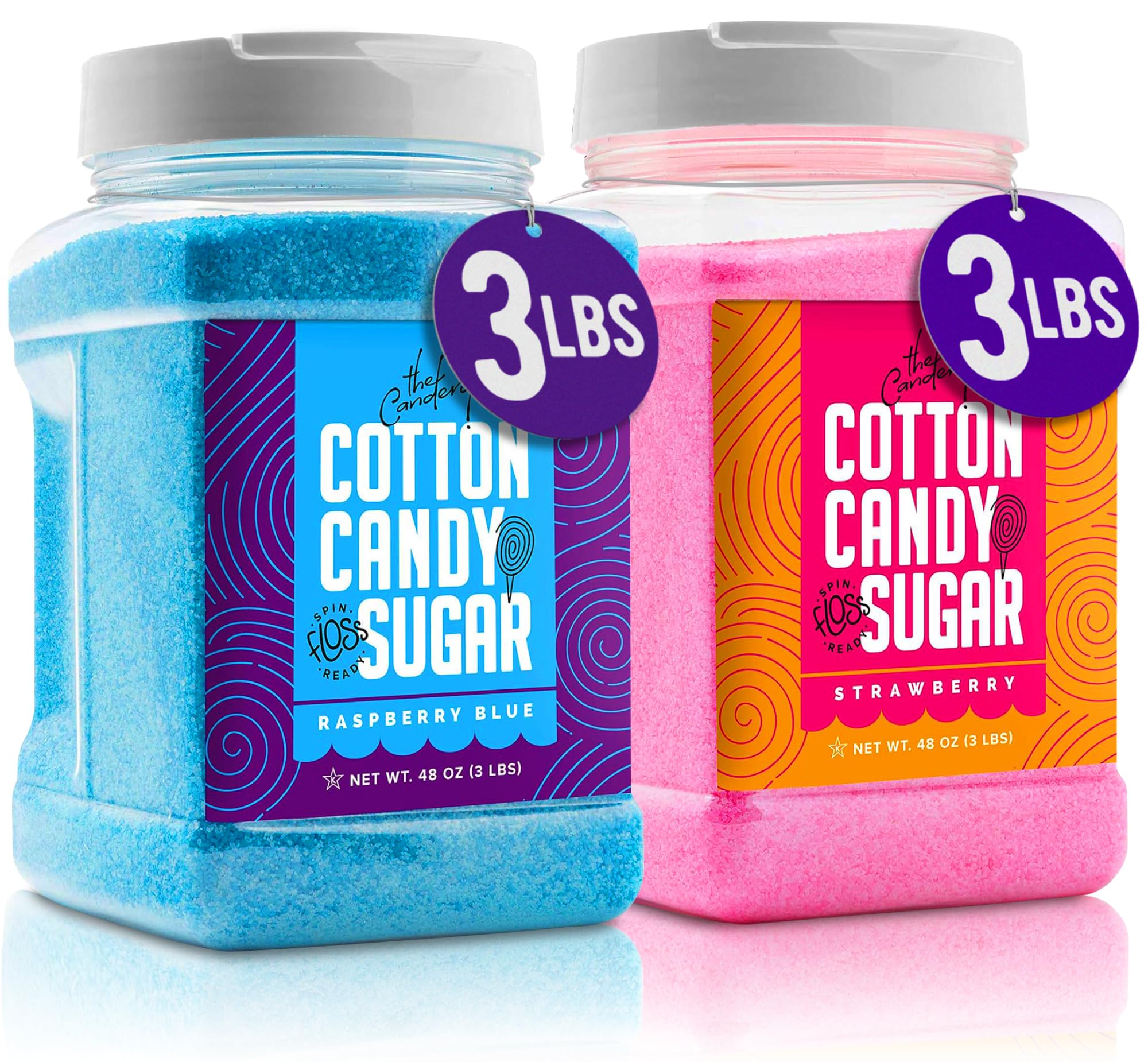 Amazon.com: The Candery Cotton Candy Floss Sugar (2-Pack) Includes