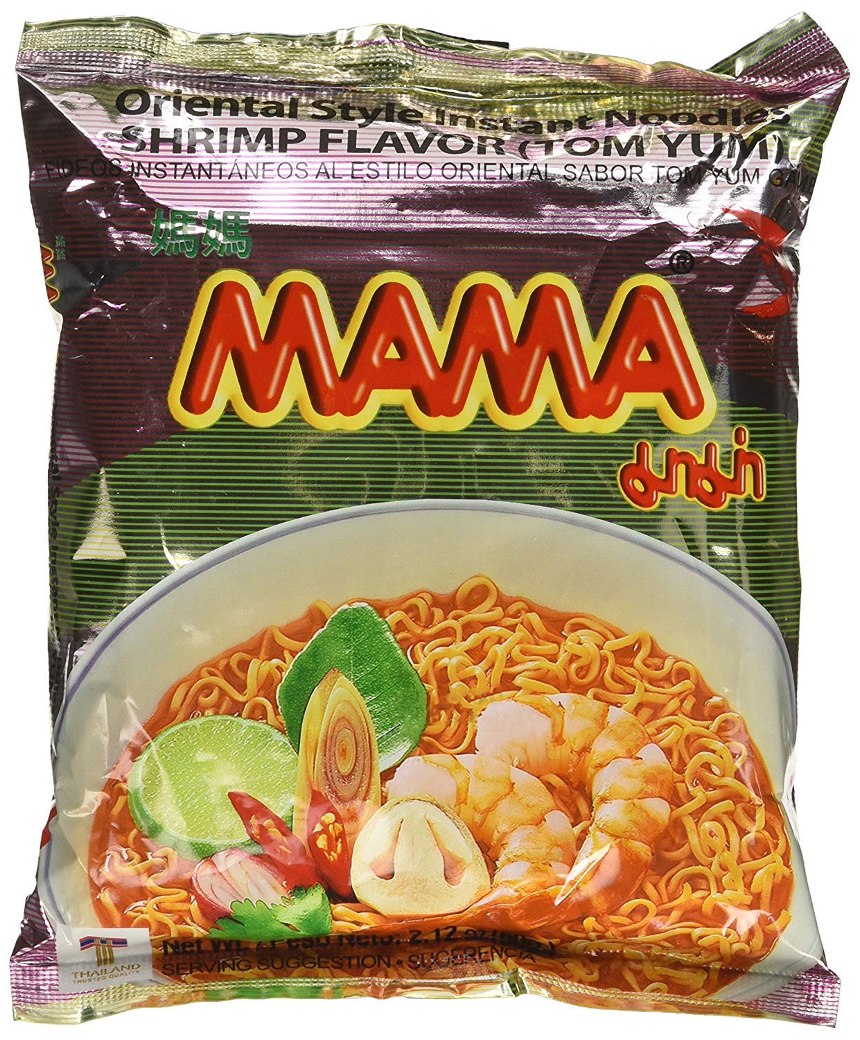 Amazon.com : MAMA Instant Ramen Noodle, Tom Yum Shrimp Flavor Pack