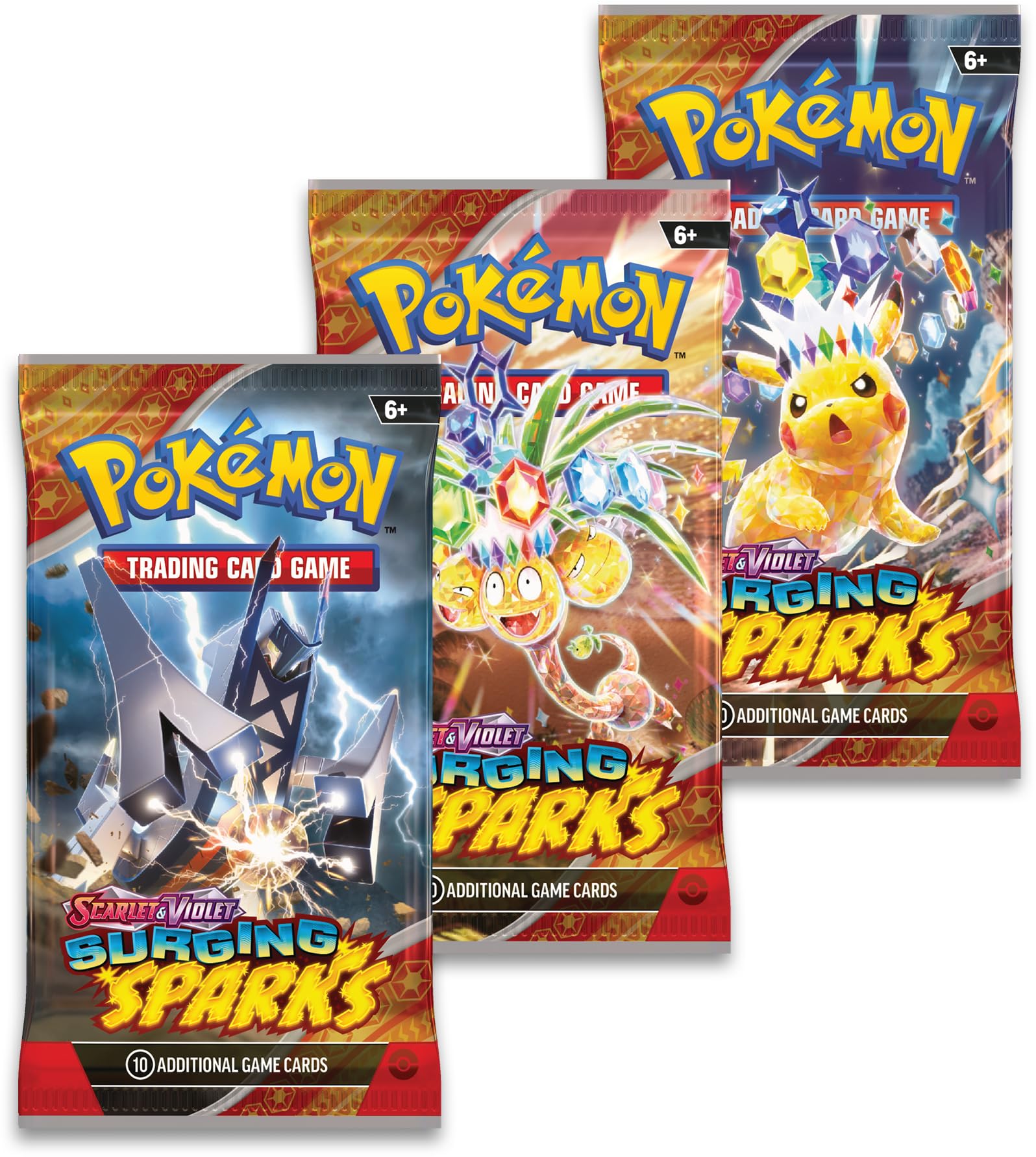 Amazon.com: Pokemon TCG: Scarlet & Violet - Surging Sparks Three