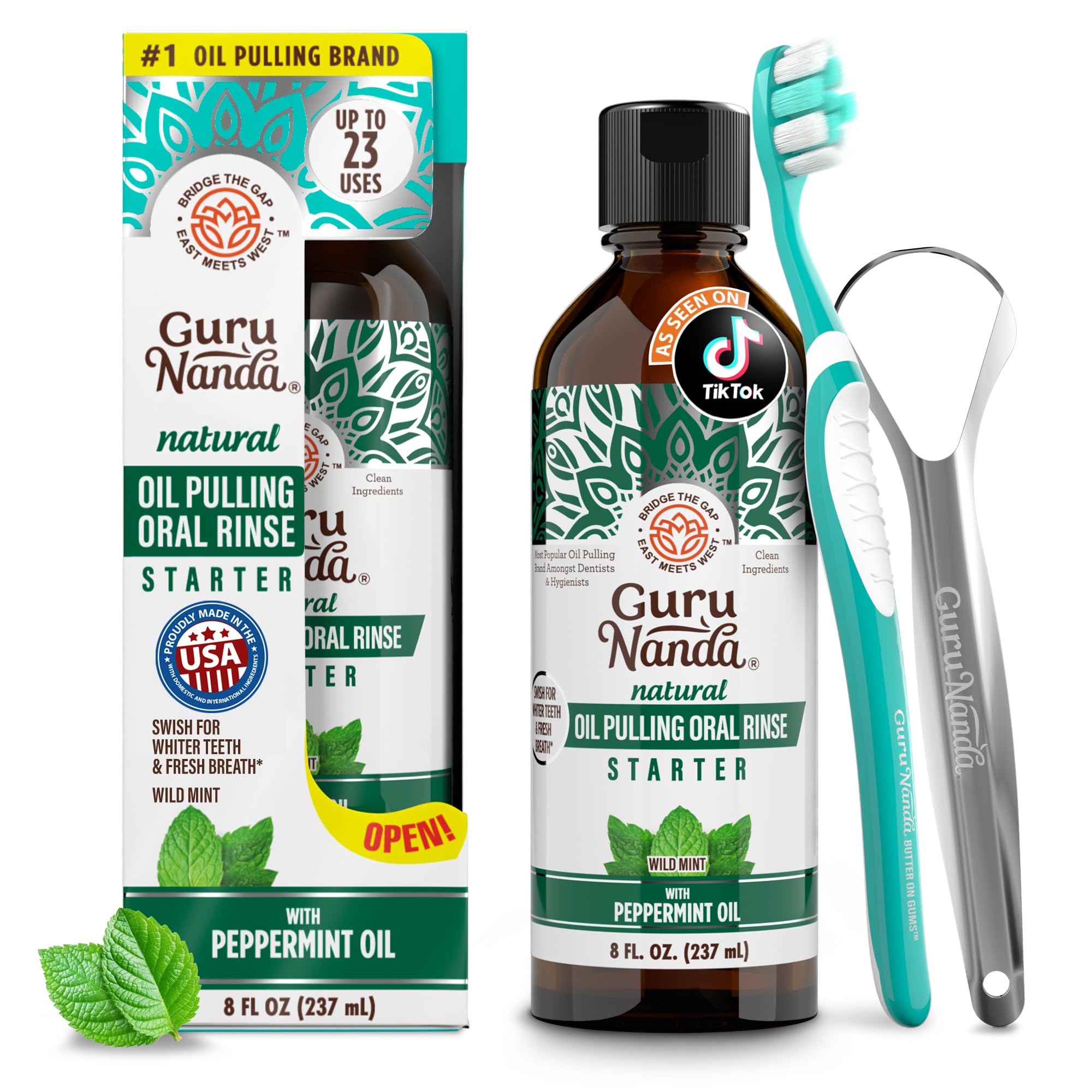 Amazon.com: GuruNanda Starter Pulling Oil Mouthwash for Natural