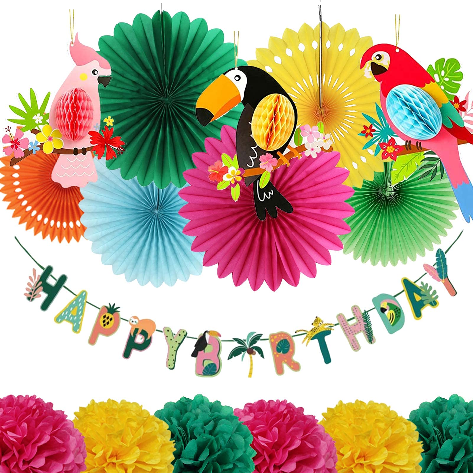 Amazon.co.jp: 誕生日 飾り付け 夏 ハワイアン バースデー パーティー
