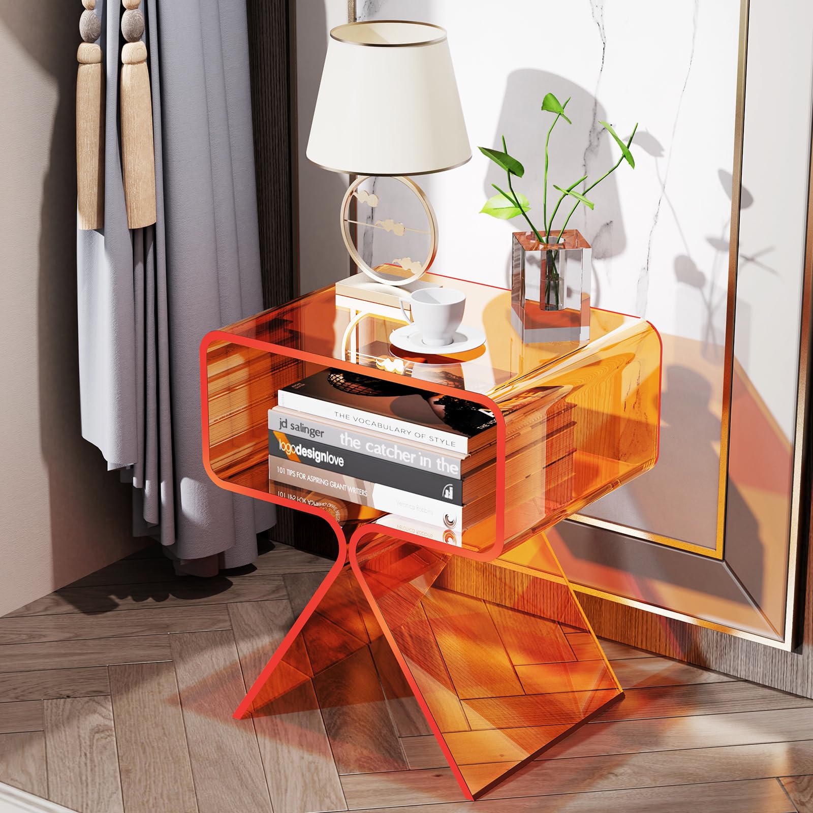 Amazon.com: solaround Acrylic Nightstand Side Table Modern Design