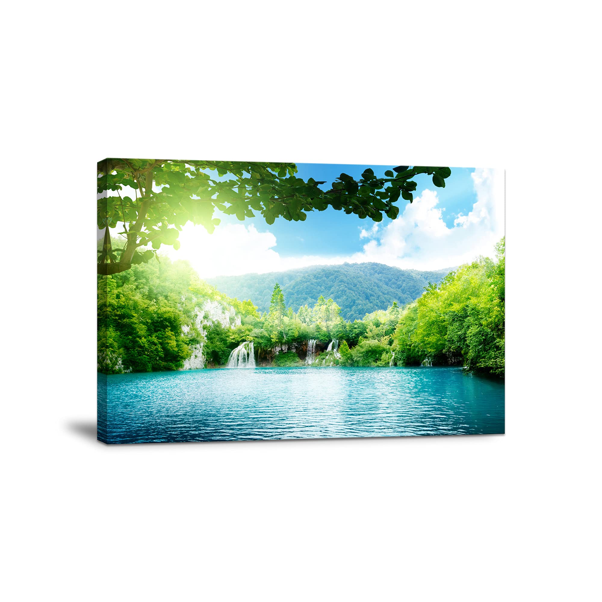 Amazon.co.jp: 絵画 自然 滝 ポスター アート パネル 山 森 絵画