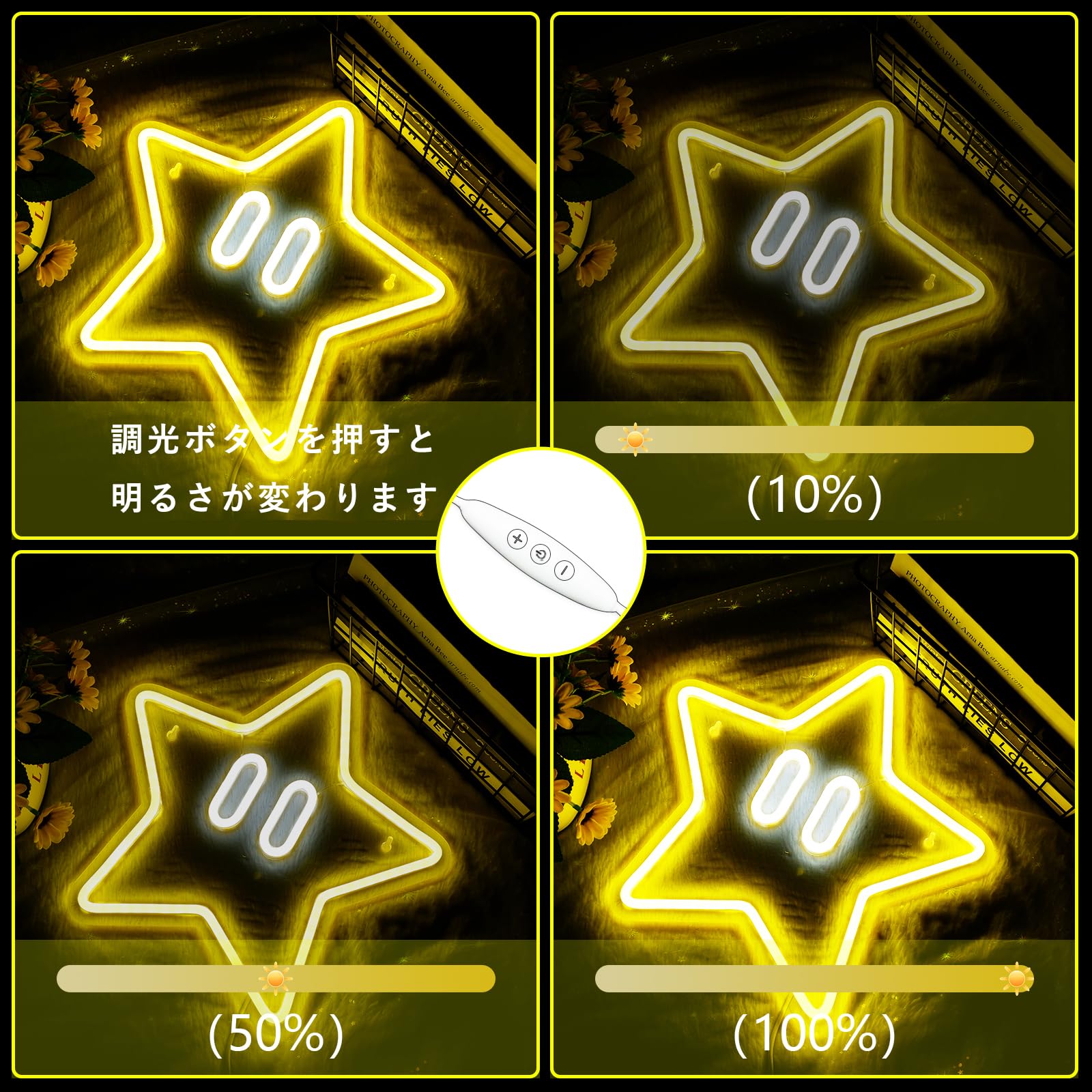 Amazon.co.jp: IMEGINAスターネオンサイン スターネオンライト 店舗