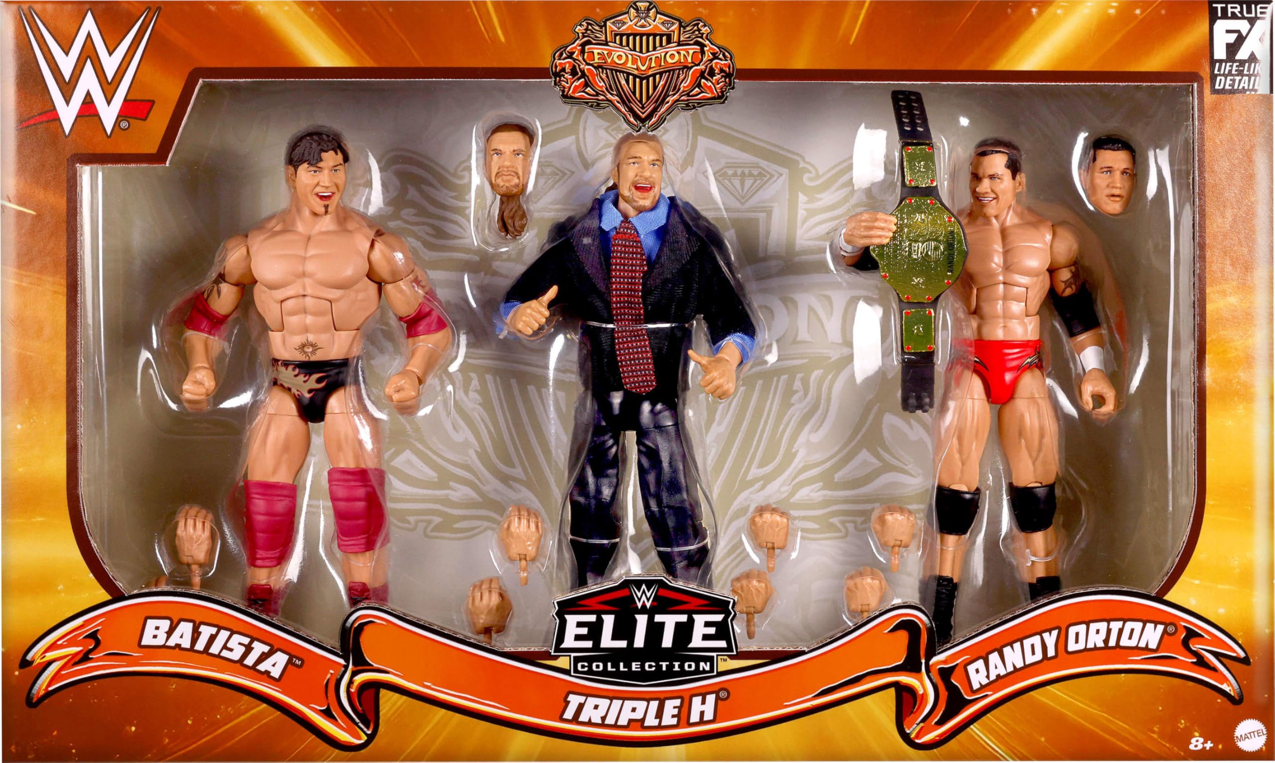Mattel WWE Elite Evolution 3-Pack Action Figures & Accessories