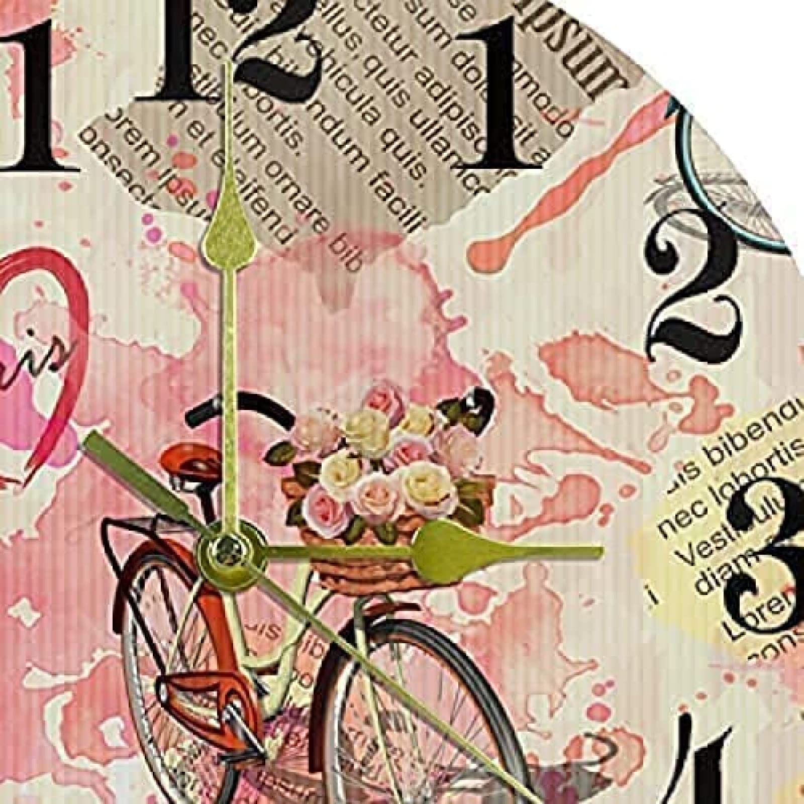 Amazon.co.jp: エッフェル塔のロマンチックな壁掛け時計、10インチの