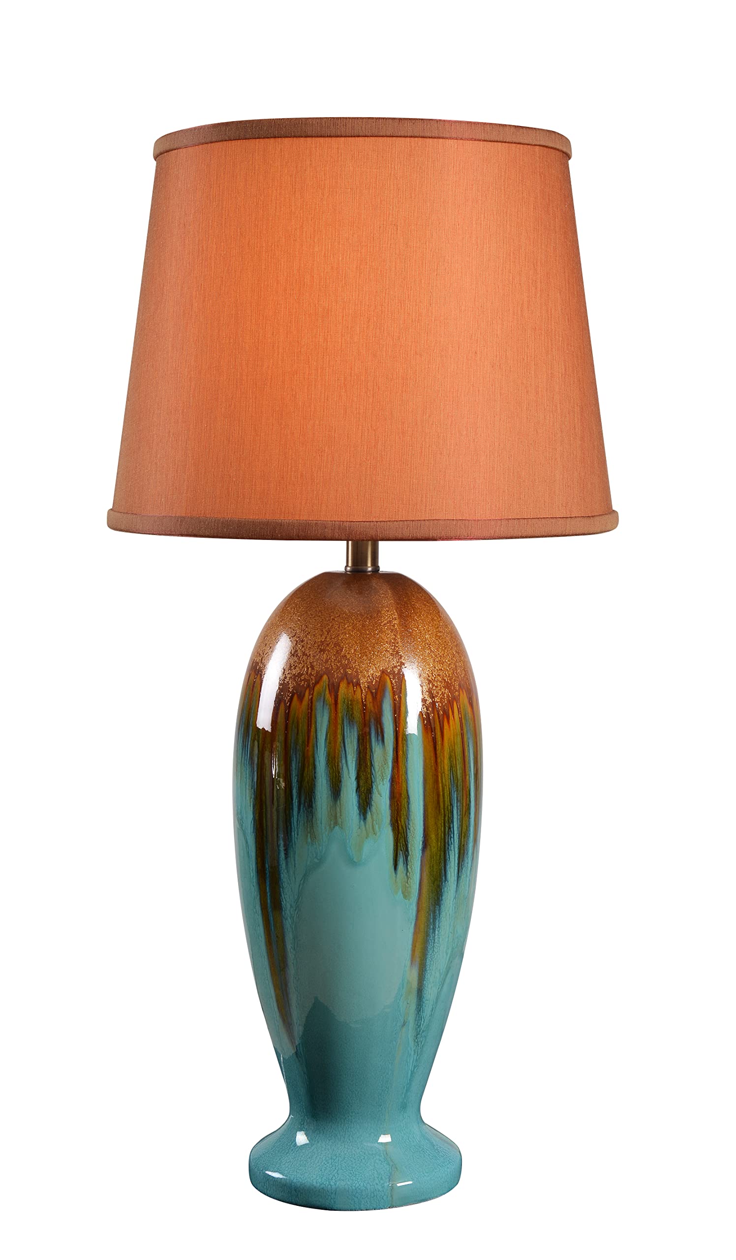 Amazon.com: Kenroy Home 32366TEAL Tucson End Table Lamp, Teal