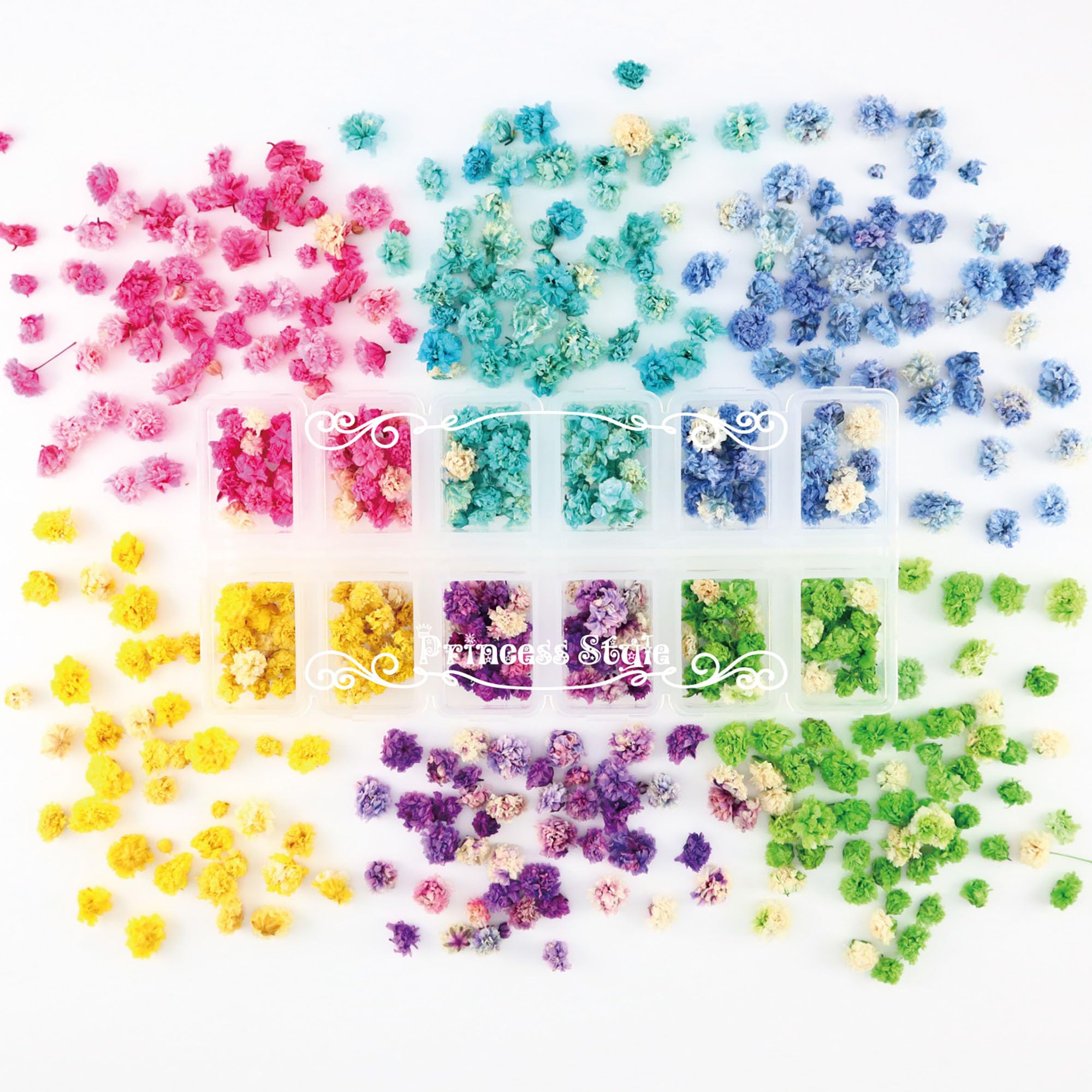 Amazon | Princess-style かすみ草 ドライフラワー 花頭 咲いた花