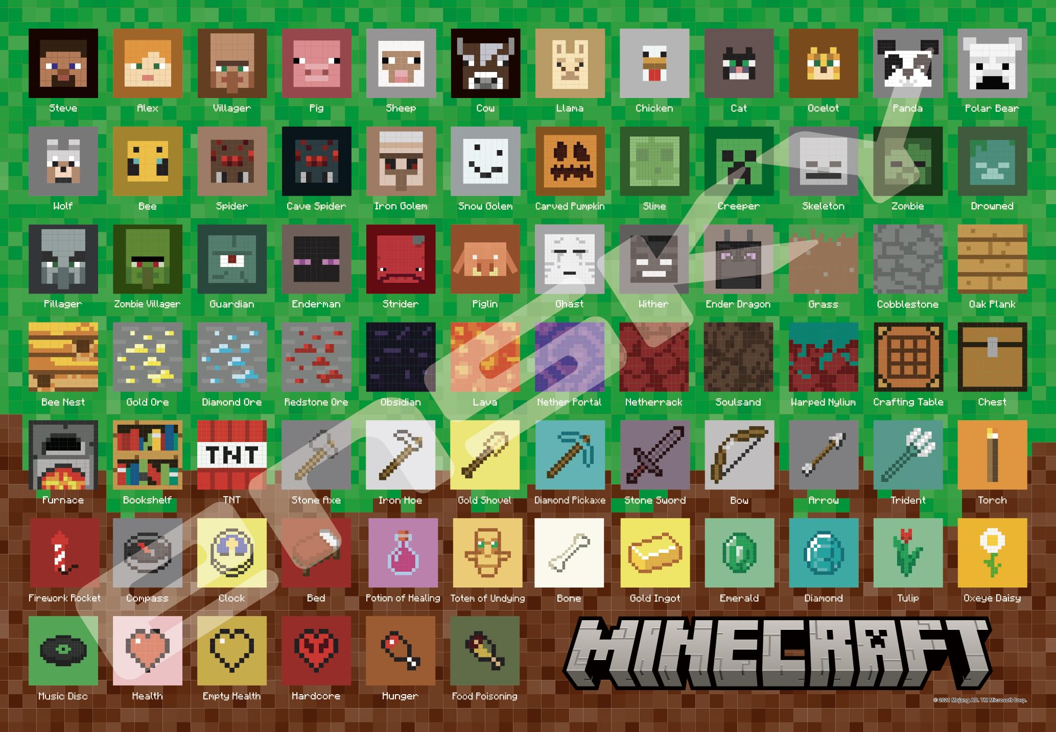 Amazon | エンスカイ(ENSKY) MINECRAFT マインクラフト Pixel Icons 51