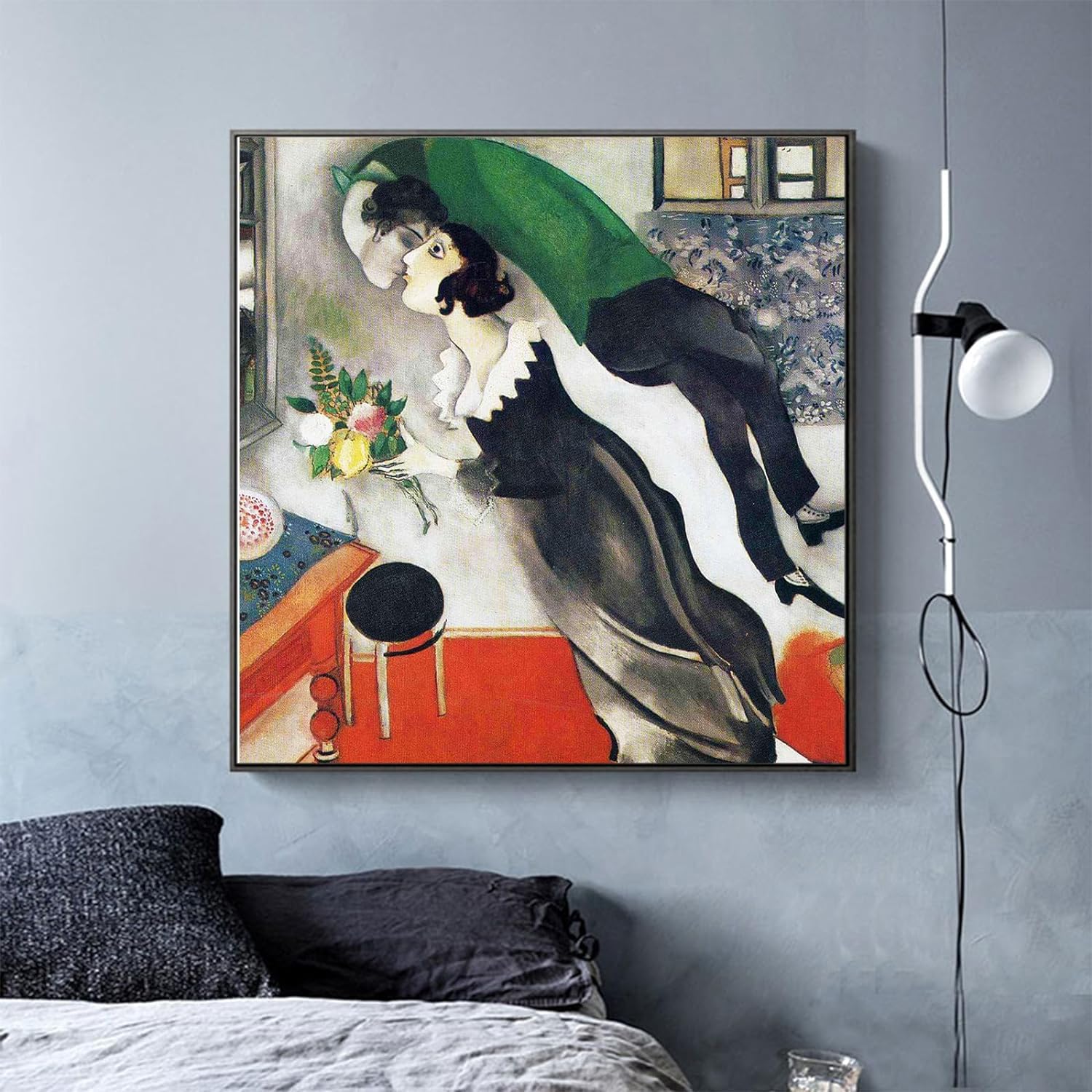 Amazon.co.jp: マルクシャガール誕生日ポスター抽象キャンバス絵画