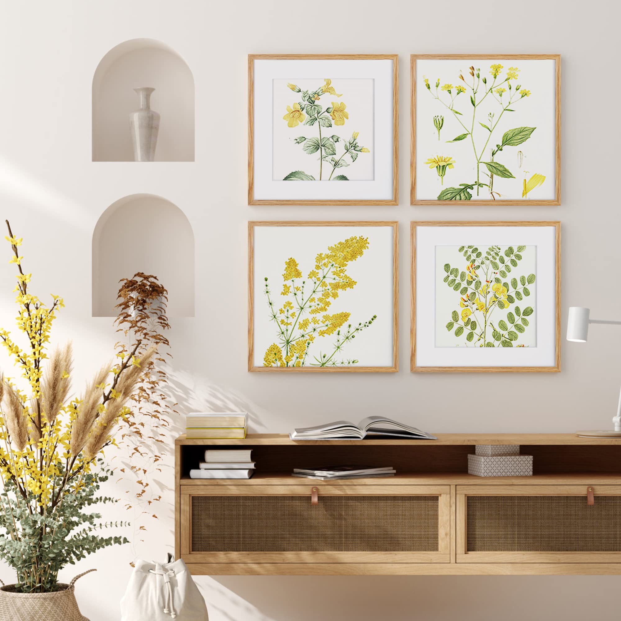 Amazon.co.jp: 16x16 オークウッド写真フレーム、16インチx16インチの